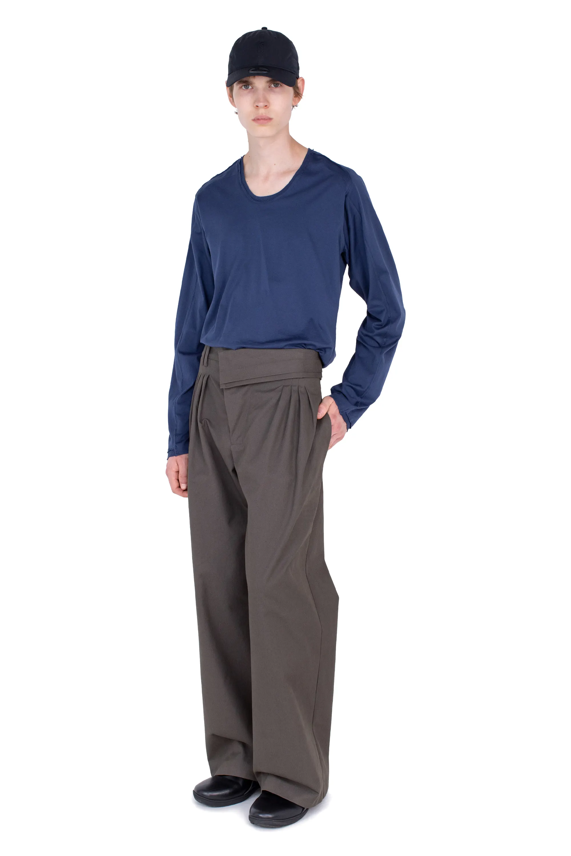 KIKO KOSTADINOV DIEZE WIDE TROUSERS - KHAKI