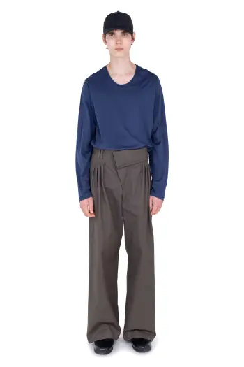 KIKO KOSTADINOV DIEZE WIDE TROUSERS - KHAKI
