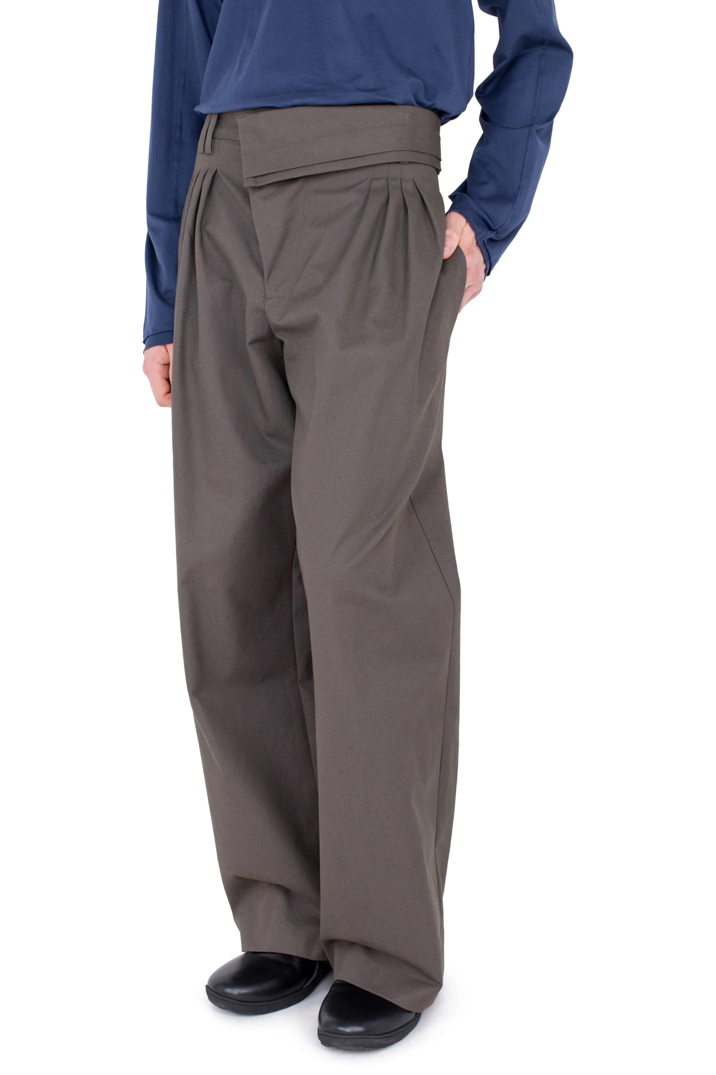KIKO KOSTADINOV DIEZE WIDE TROUSERS - KHAKI