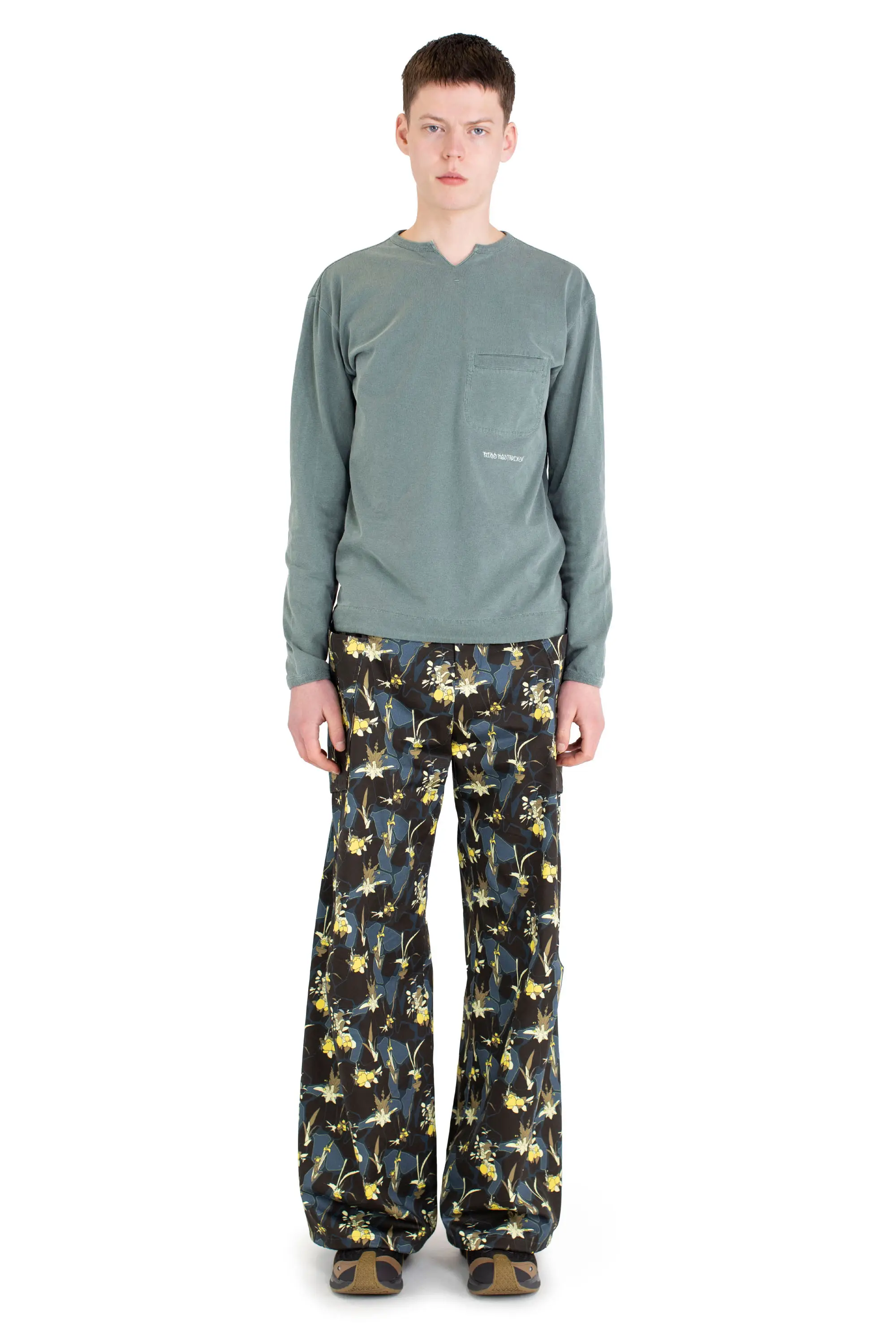 KIKO KOSTADINOV DUENEZ APPLIQUE TOP - WASHED GREEN