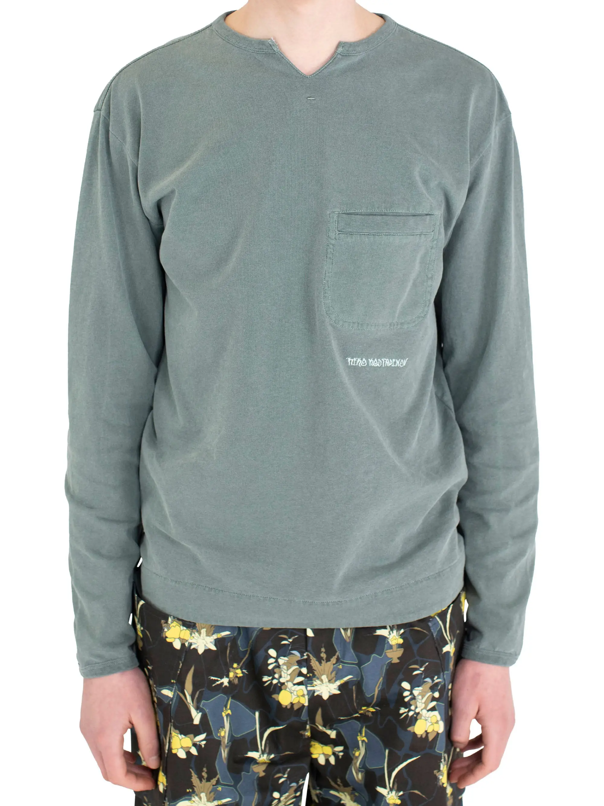 KIKO KOSTADINOV DUENEZ APPLIQUE TOP - WASHED GREEN