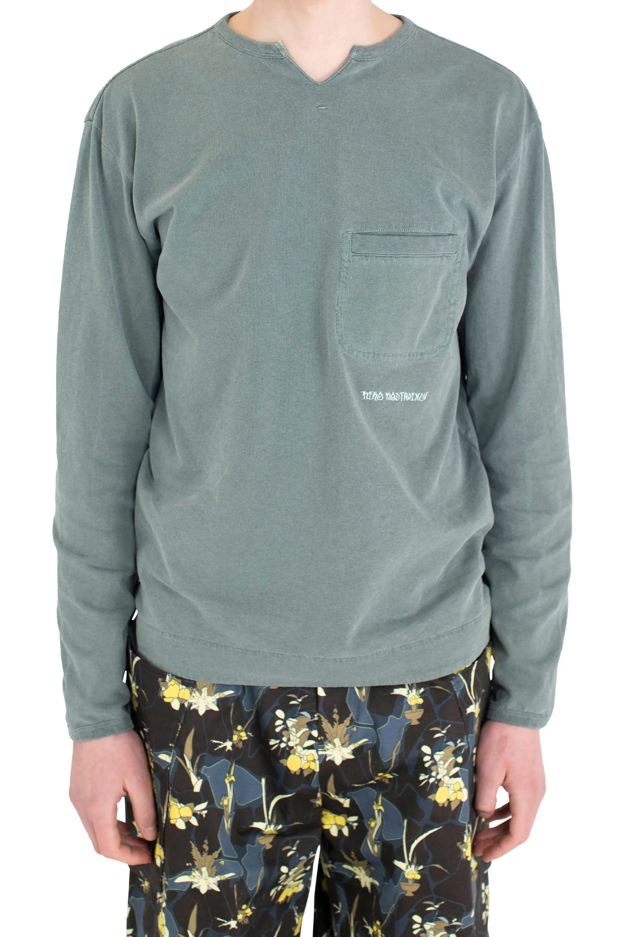 DUENEZ APPLIQUE TOP - WASHED GREEN – KIKO KOSTADINOV