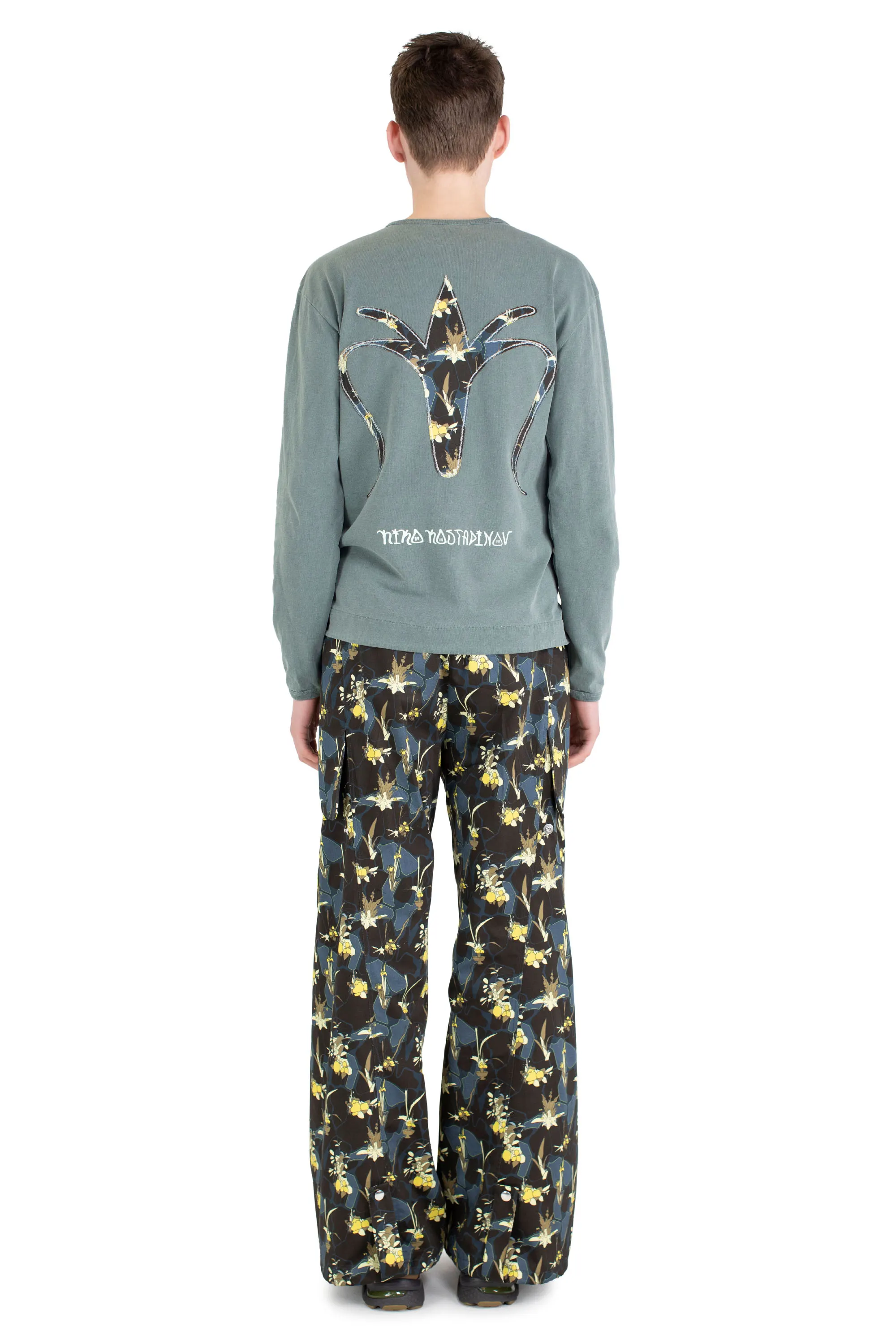 トップス kiko kostadinov DUENEZ APPLIQUE TOP DUENEZ APPLIQUE TOP - WASHED GREEN – KIKO KOSTADINOV