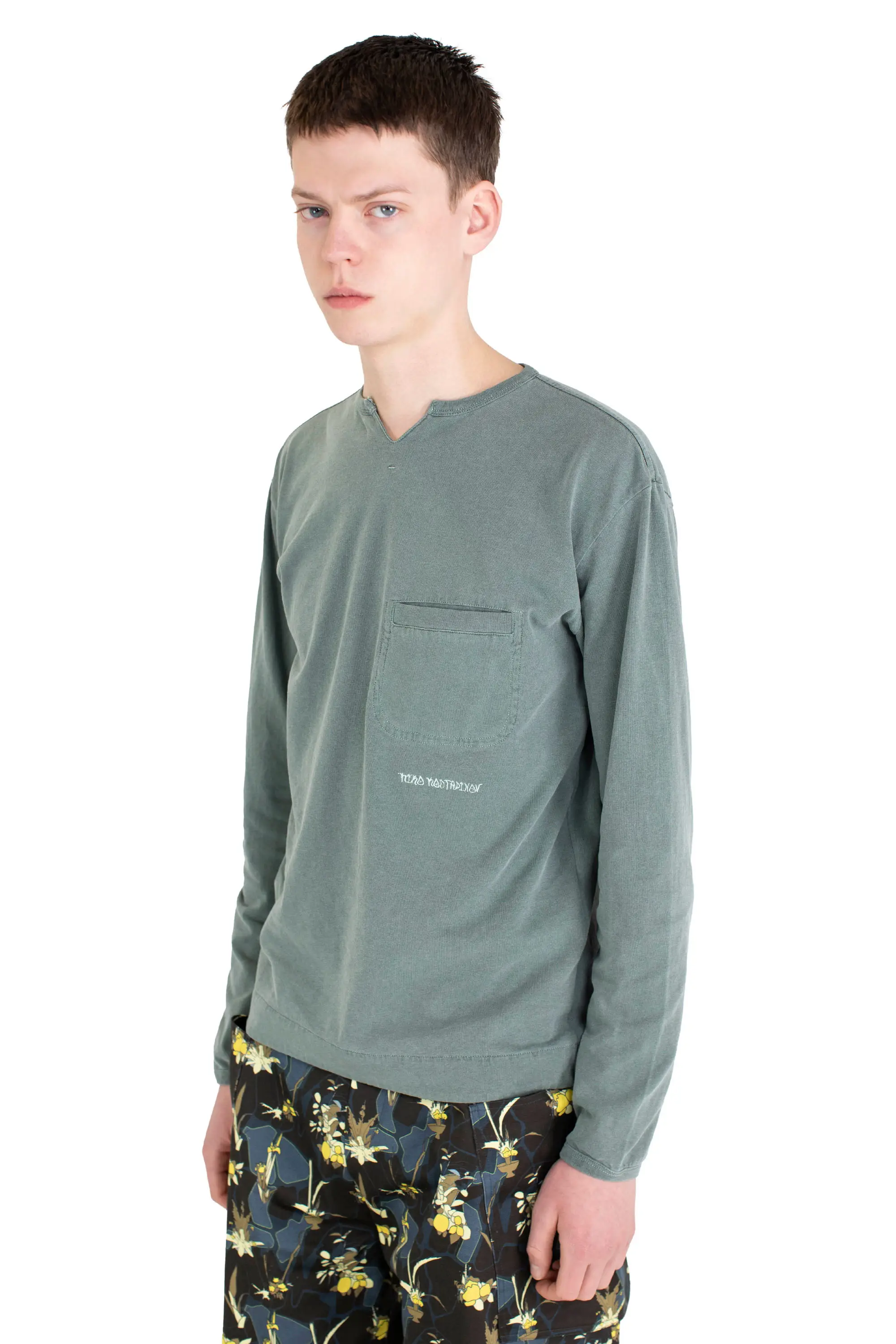 KIKO KOSTADINOV DUENEZ APPLIQUE TOP - WASHED GREEN