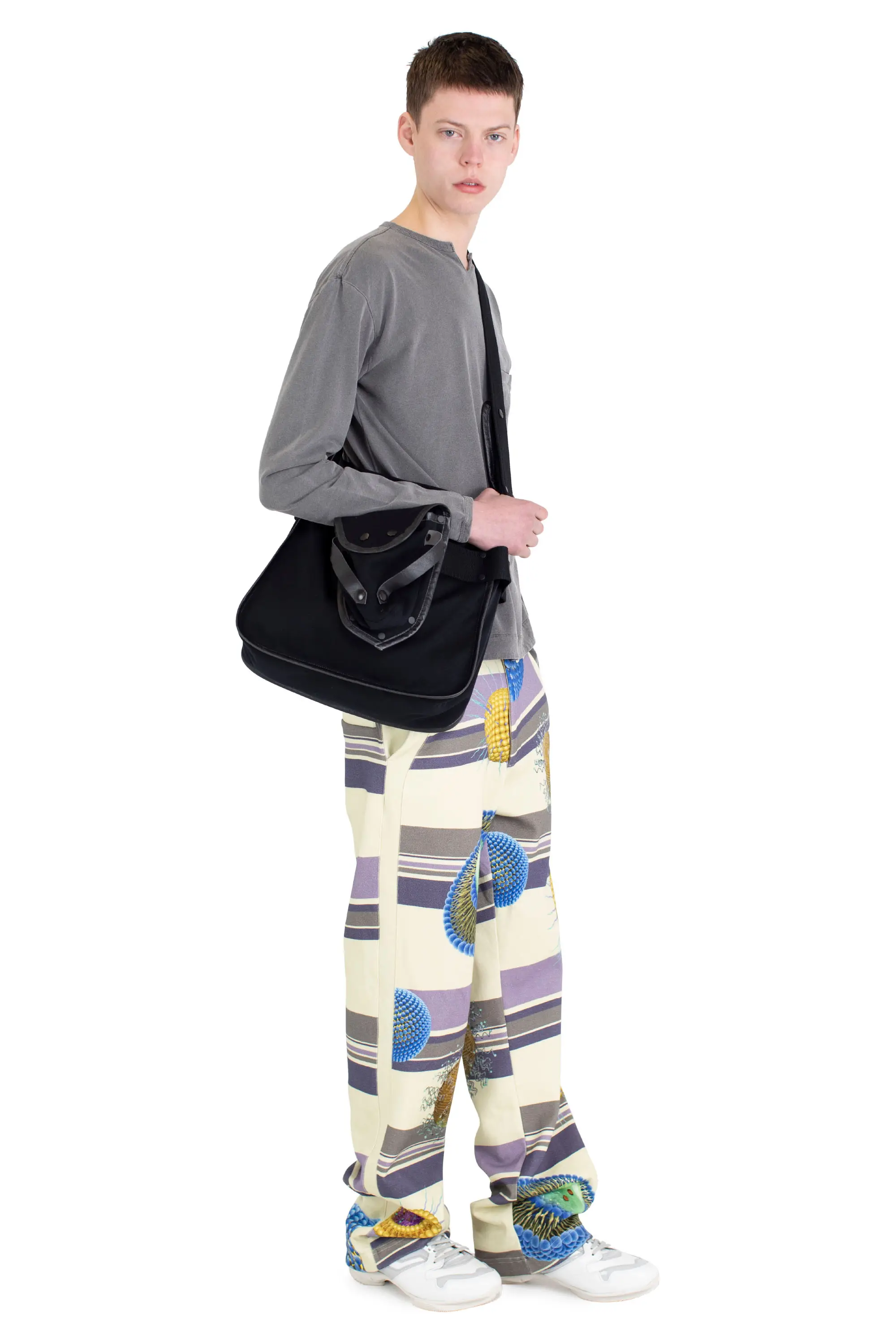 KIKO KOSTADINOV DUENEZ APPLIQUE TOP - WASHED GREY