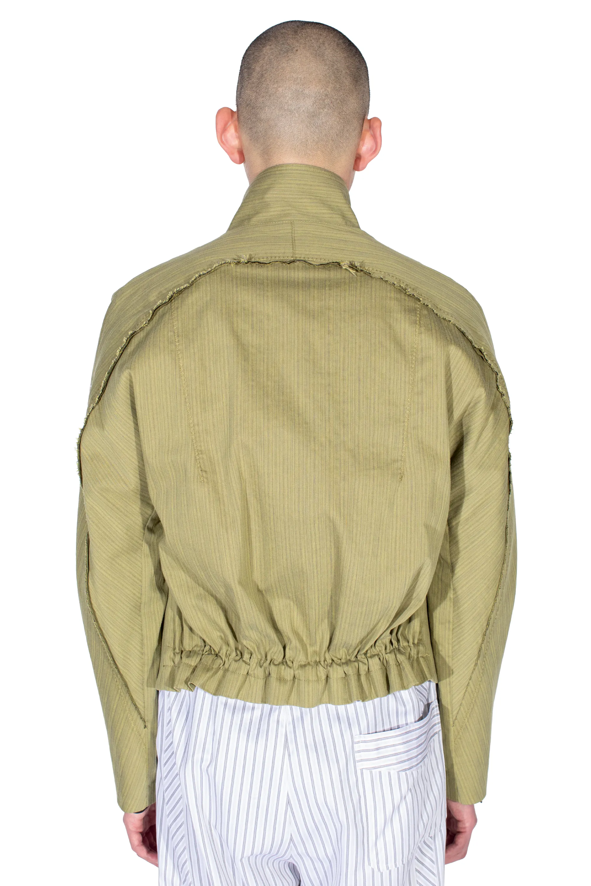 KIKO KOSTADINOV EGRETA JACKET - LIME STRIPE