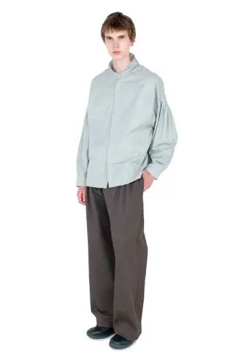 KIKO KOSTADINOV EVERS PLEATED SHIRT - SOFT GREEN