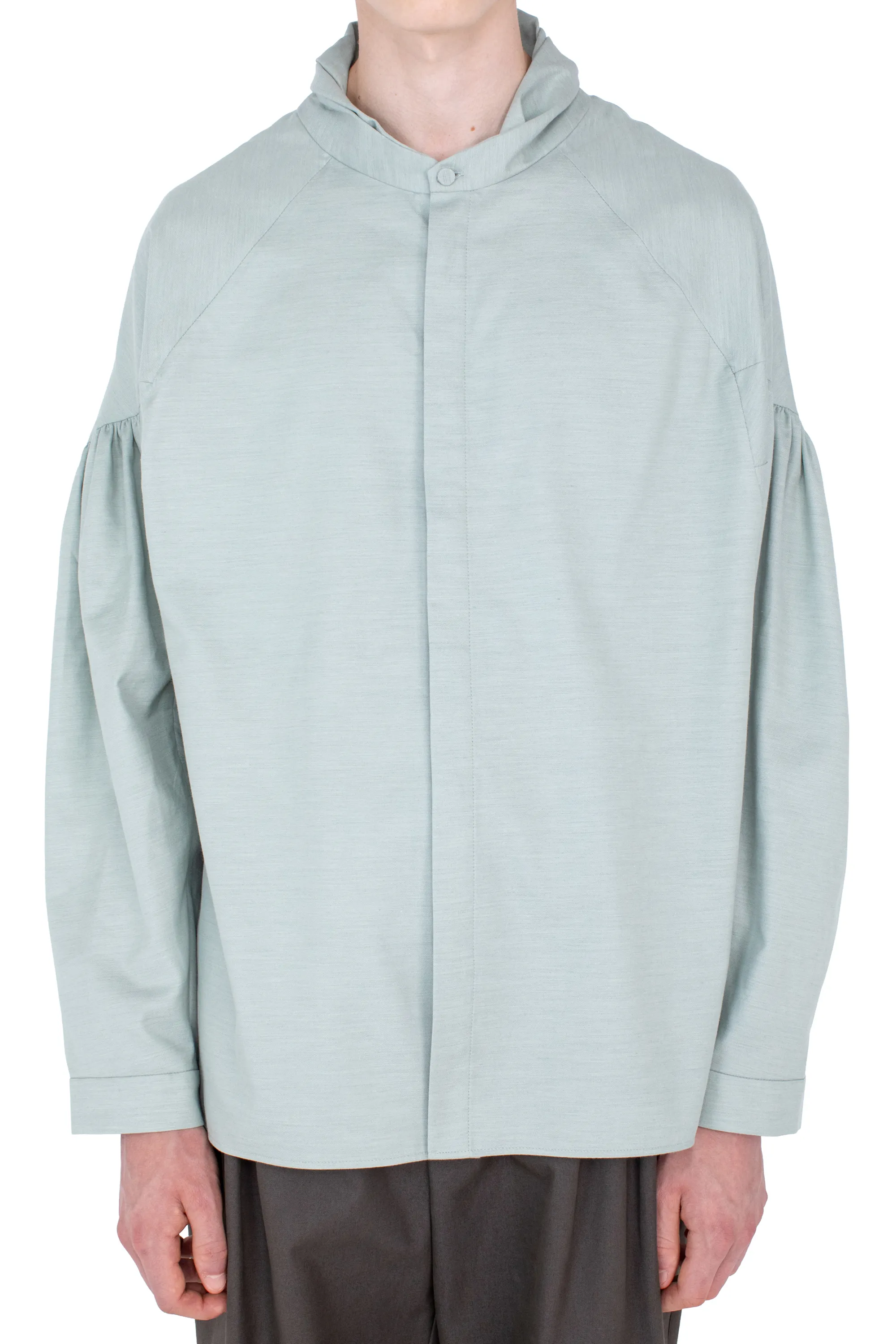 KIKO KOSTADINOV EVERS PLEATED SHIRT - SOFT GREEN