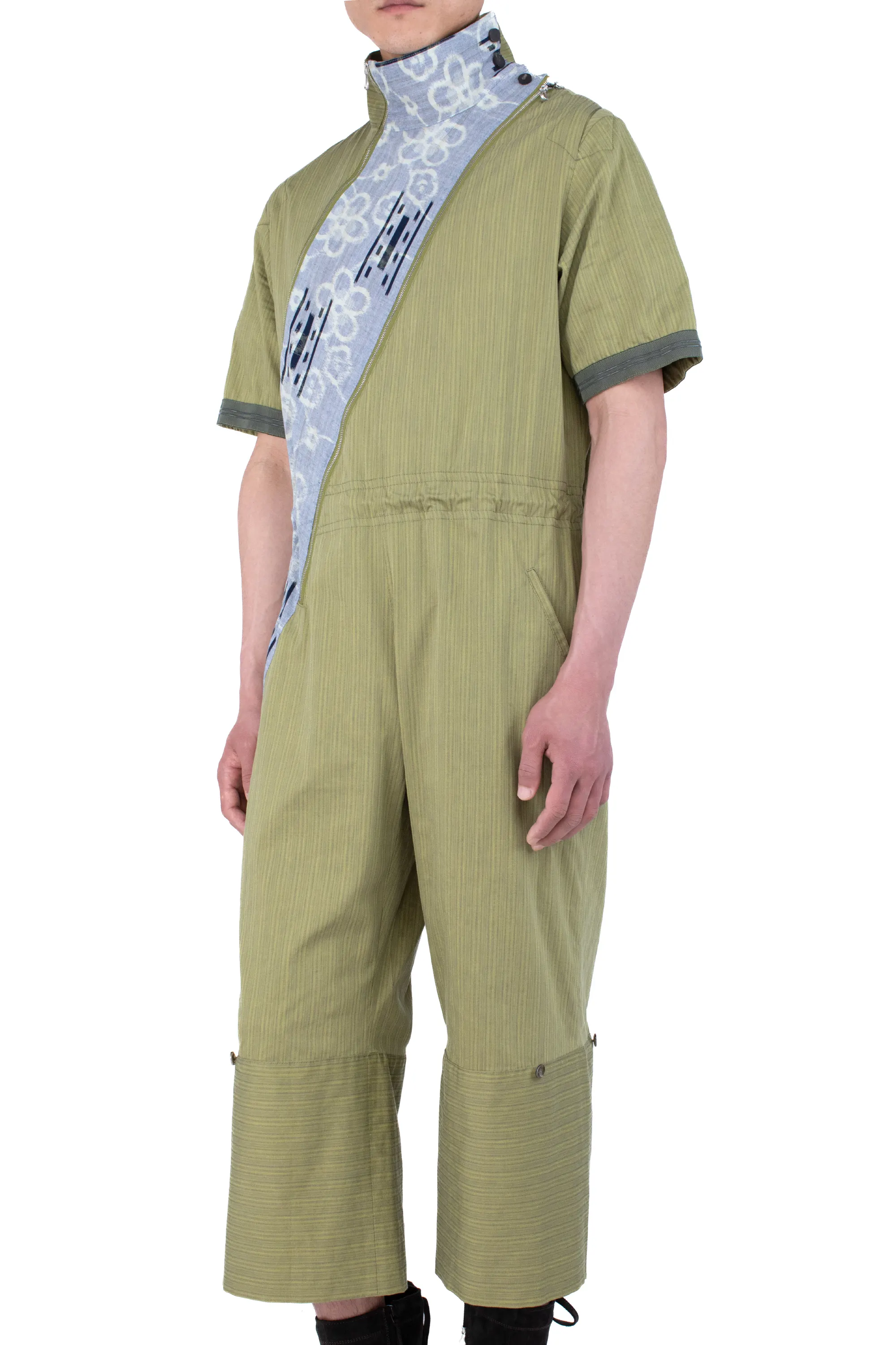 KIKO KOSTADINOV FARKAS JUMPSUIT - LIME STRIPE