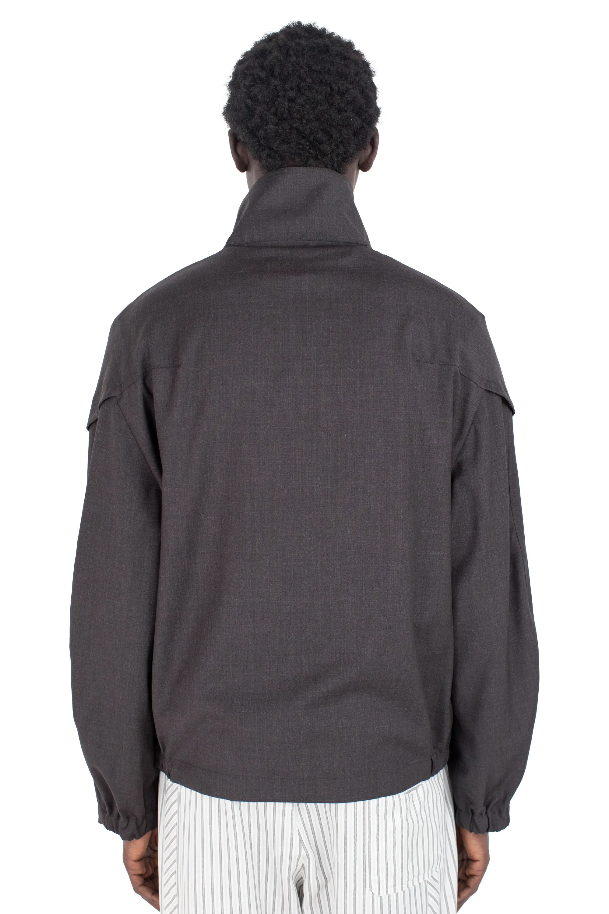 KIKO KOSTADINOV FARKAS PULLOVER JACKET - UMBER BROWN