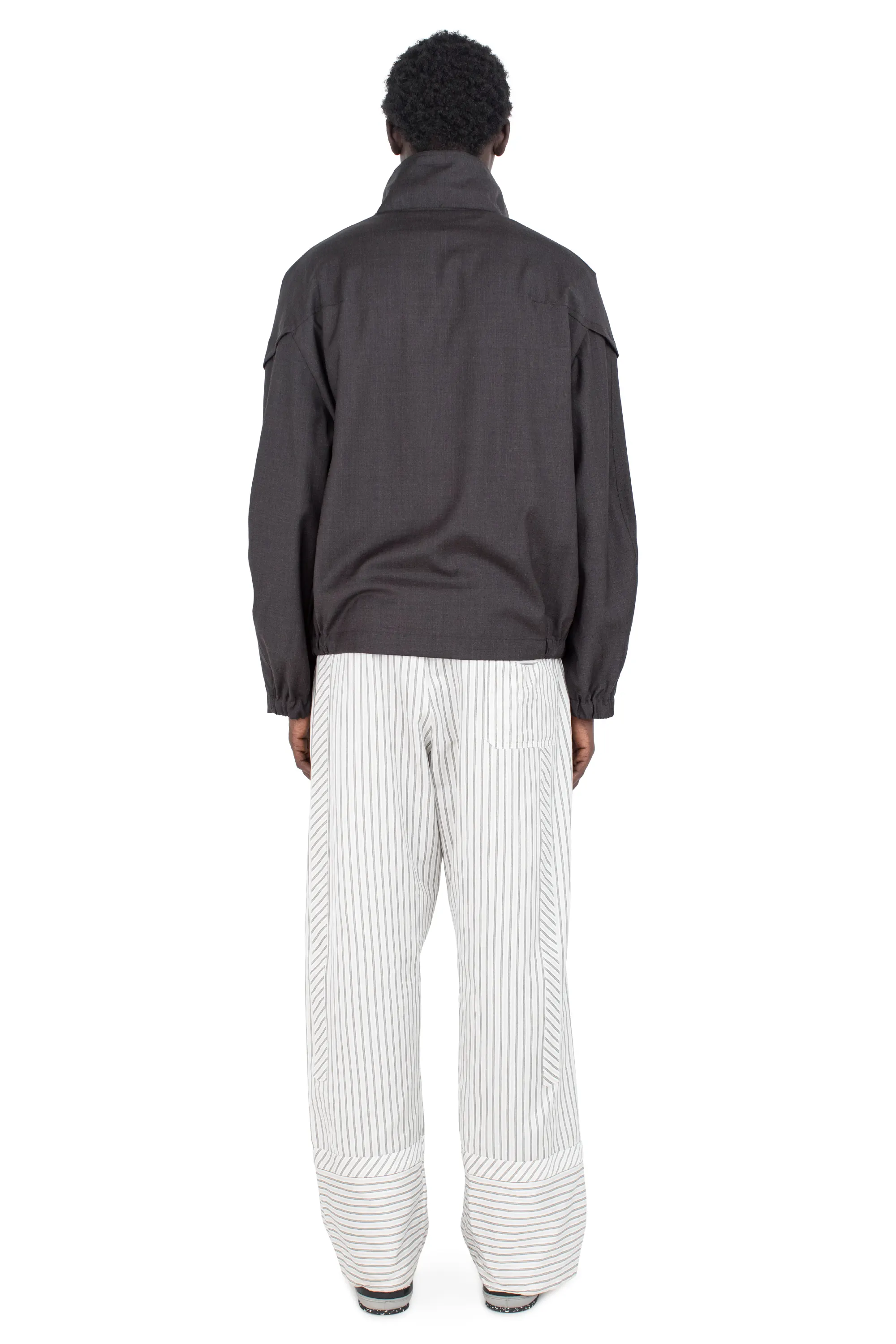 KIKO KOSTADINOV FARKAS PULLOVER JACKET - UMBER BROWN