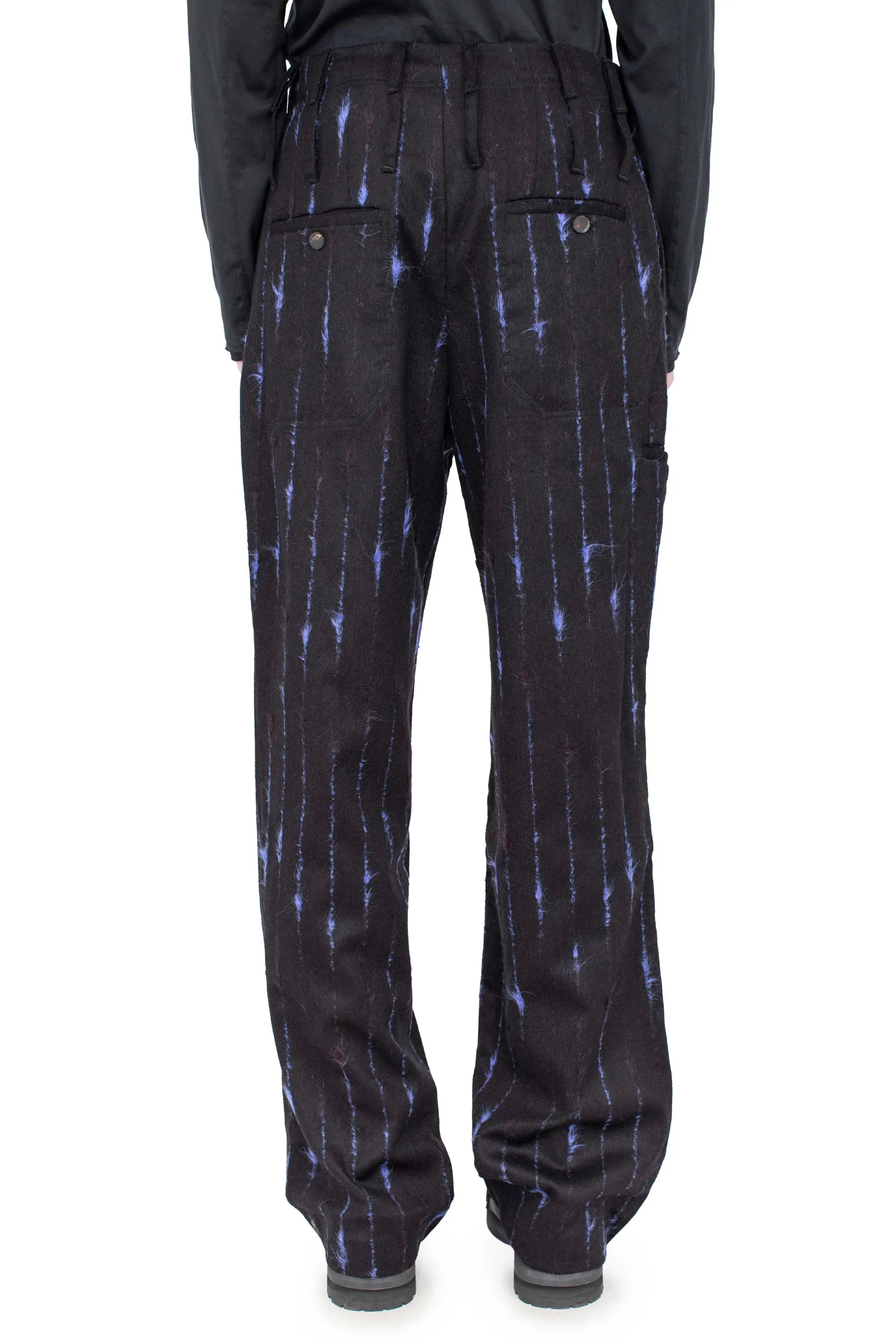 KIKO KOSTADINOV FERENC TROUSER - BLACK & ROYAL BLUE