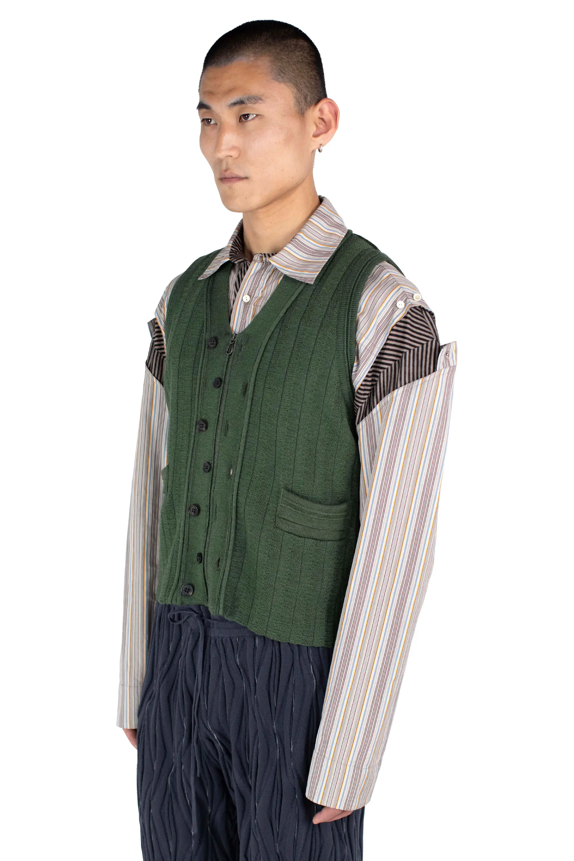 KIKO KOSTADINOV FITZ KNIT VEST - JUNIPER GREEN