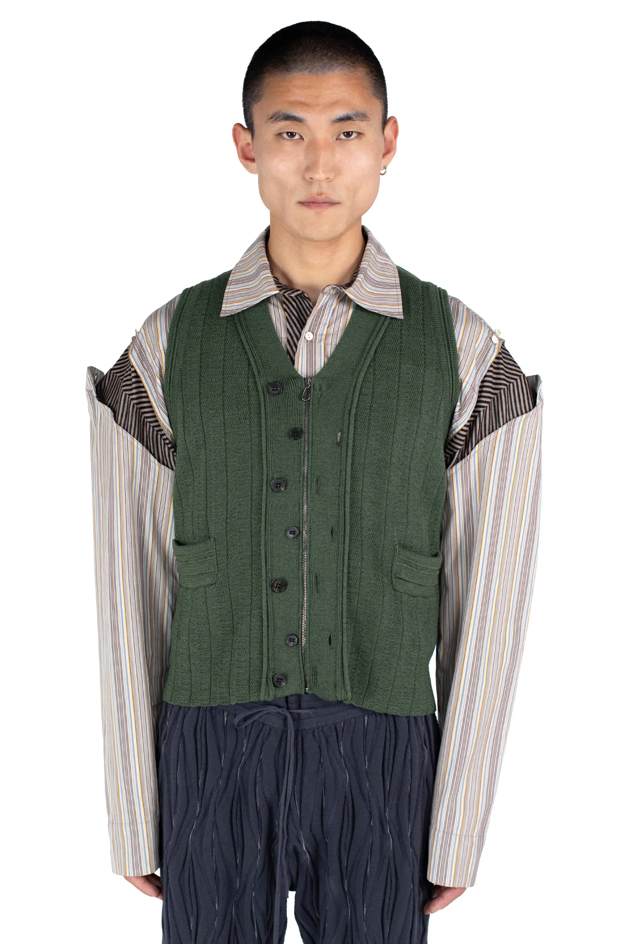 KIKO KOSTADINOV FITZ KNIT VEST - JUNIPER GREEN