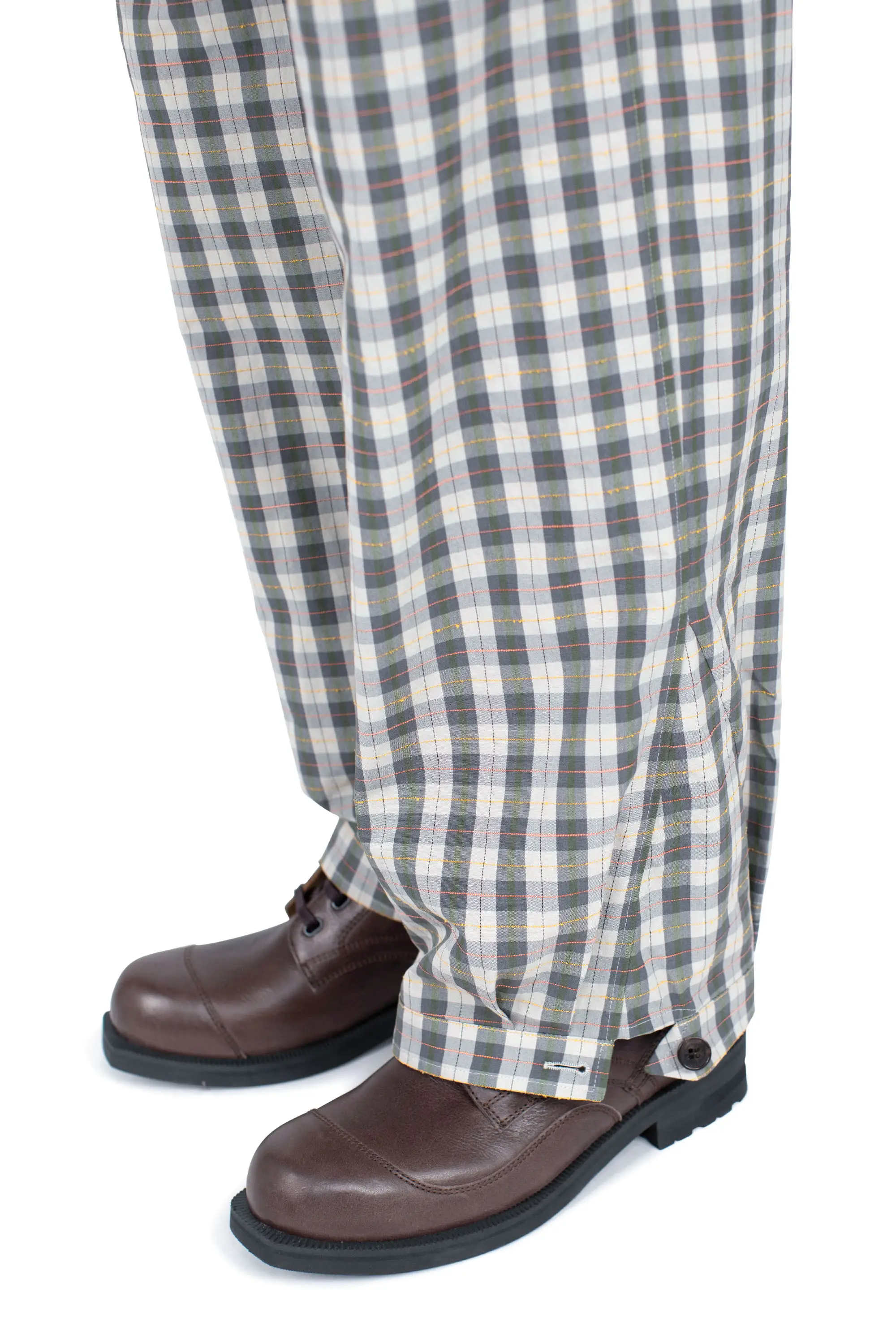 KIKO KOSTADINOV FITZ TROUSER - OYSTER CHECK/TAUPE