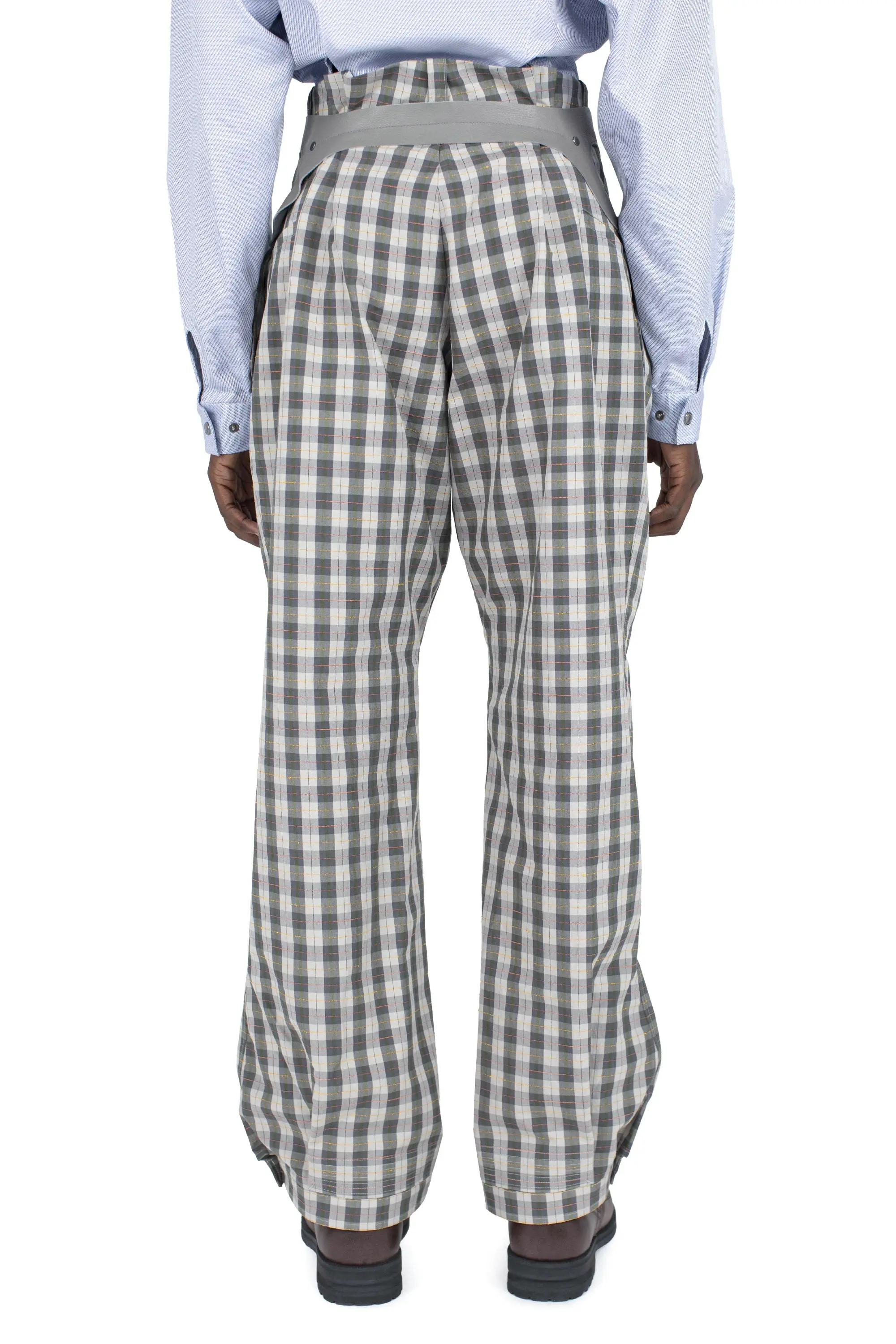KIKO KOSTADINOV FITZ TROUSER - OYSTER CHECK/TAUPE