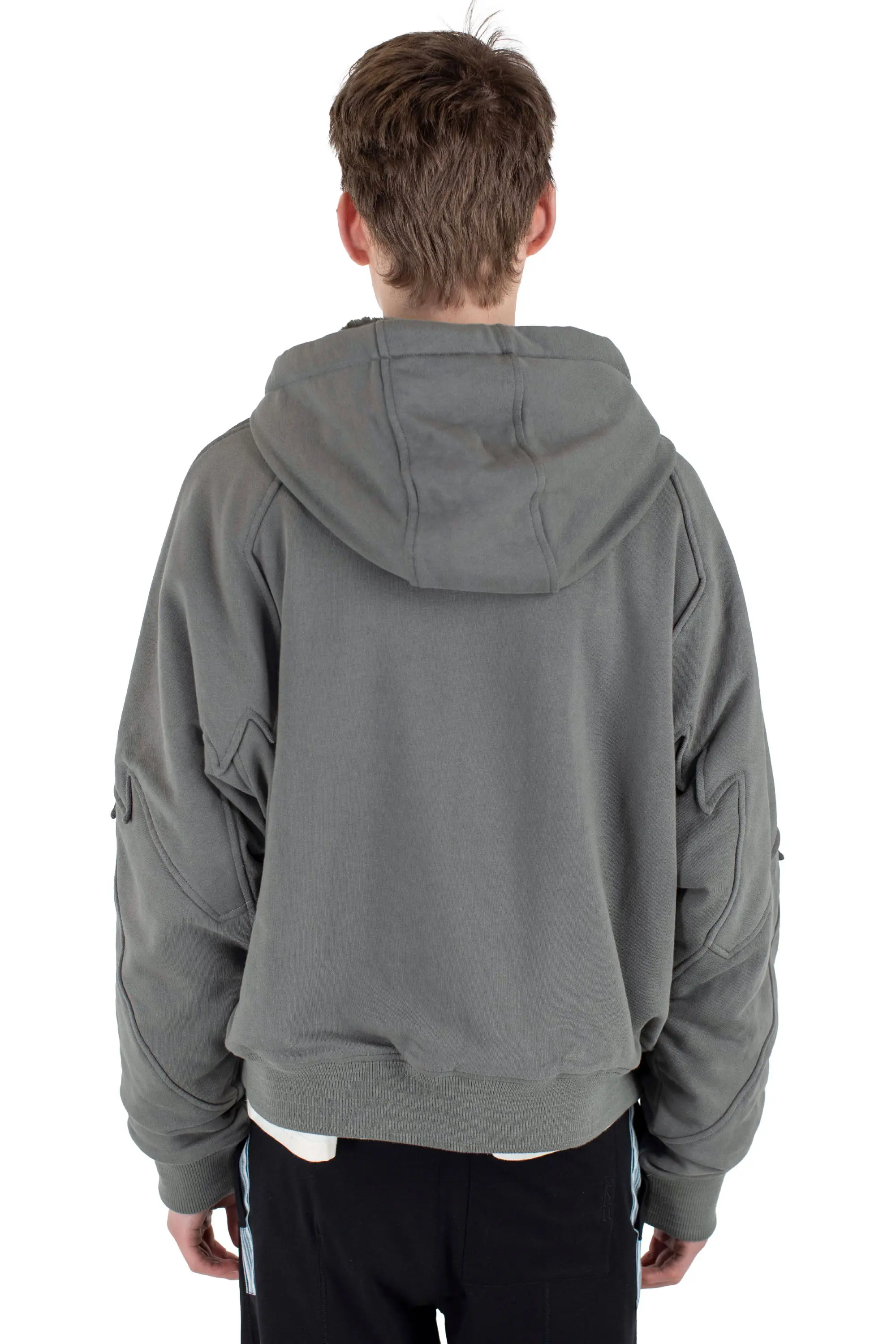 KIKO KOSTADINOV FOX SHERPA ZIP FLEECE - DARK STONE