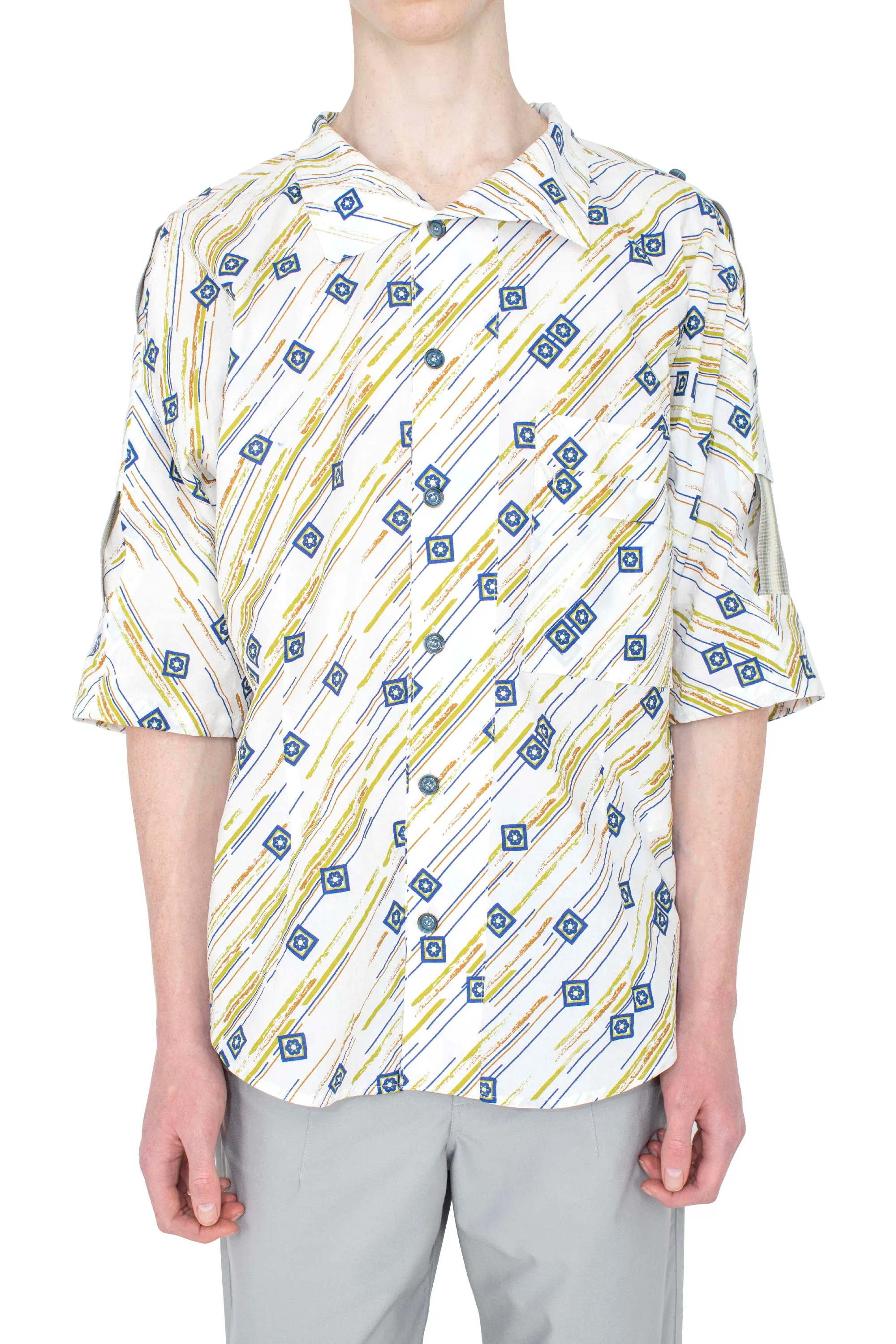KIKO KOSTADINOV GABOR SHIRT - FLORAL BRUSH