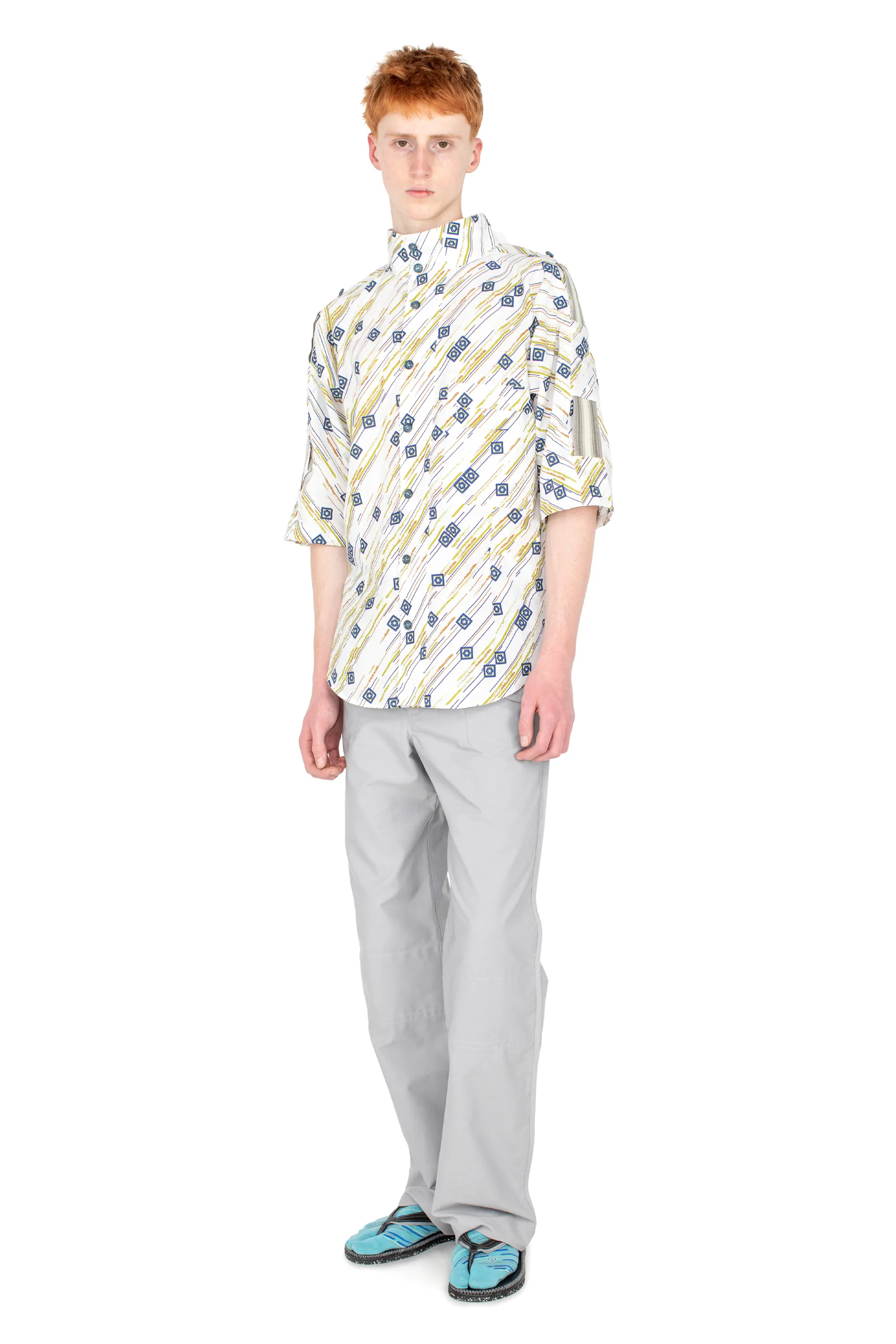 KIKO KOSTADINOV GABOR SHIRT - FLORAL BRUSH