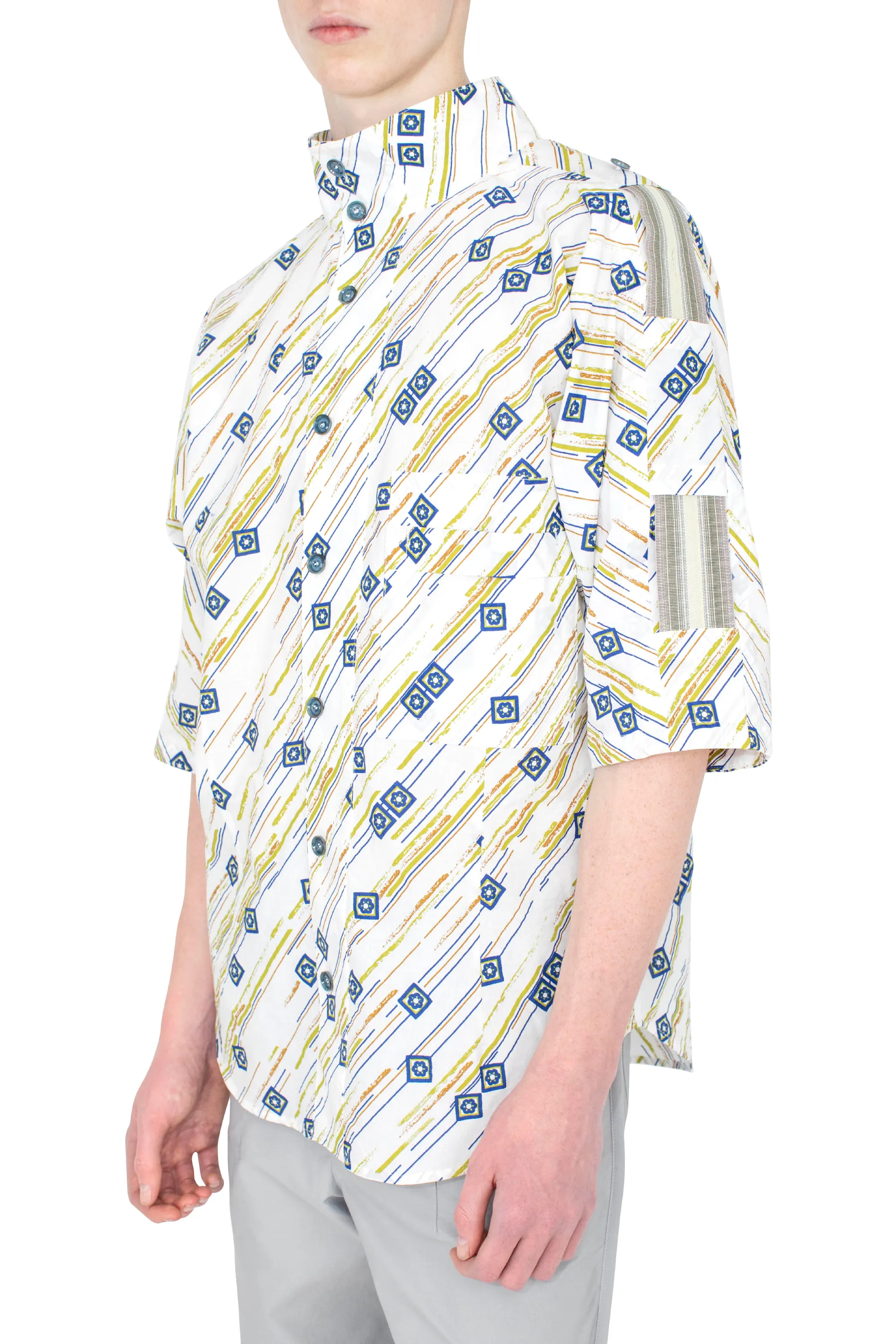 KIKO KOSTADINOV GABOR SHIRT - FLORAL BRUSH