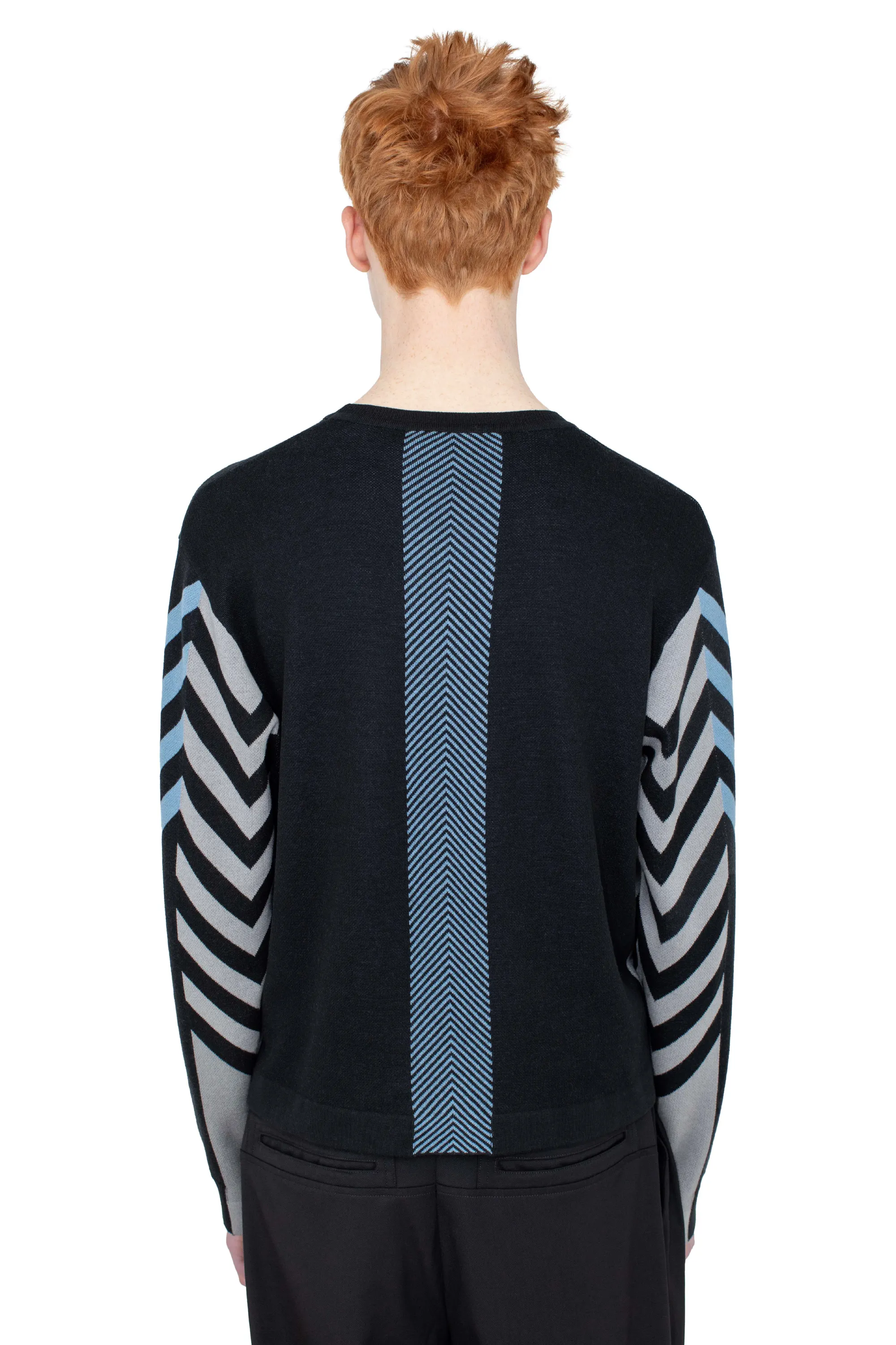 KIKO KOSTADINOV GIZI PANELLED JUMPER - BLACK & GREY & BLUE
