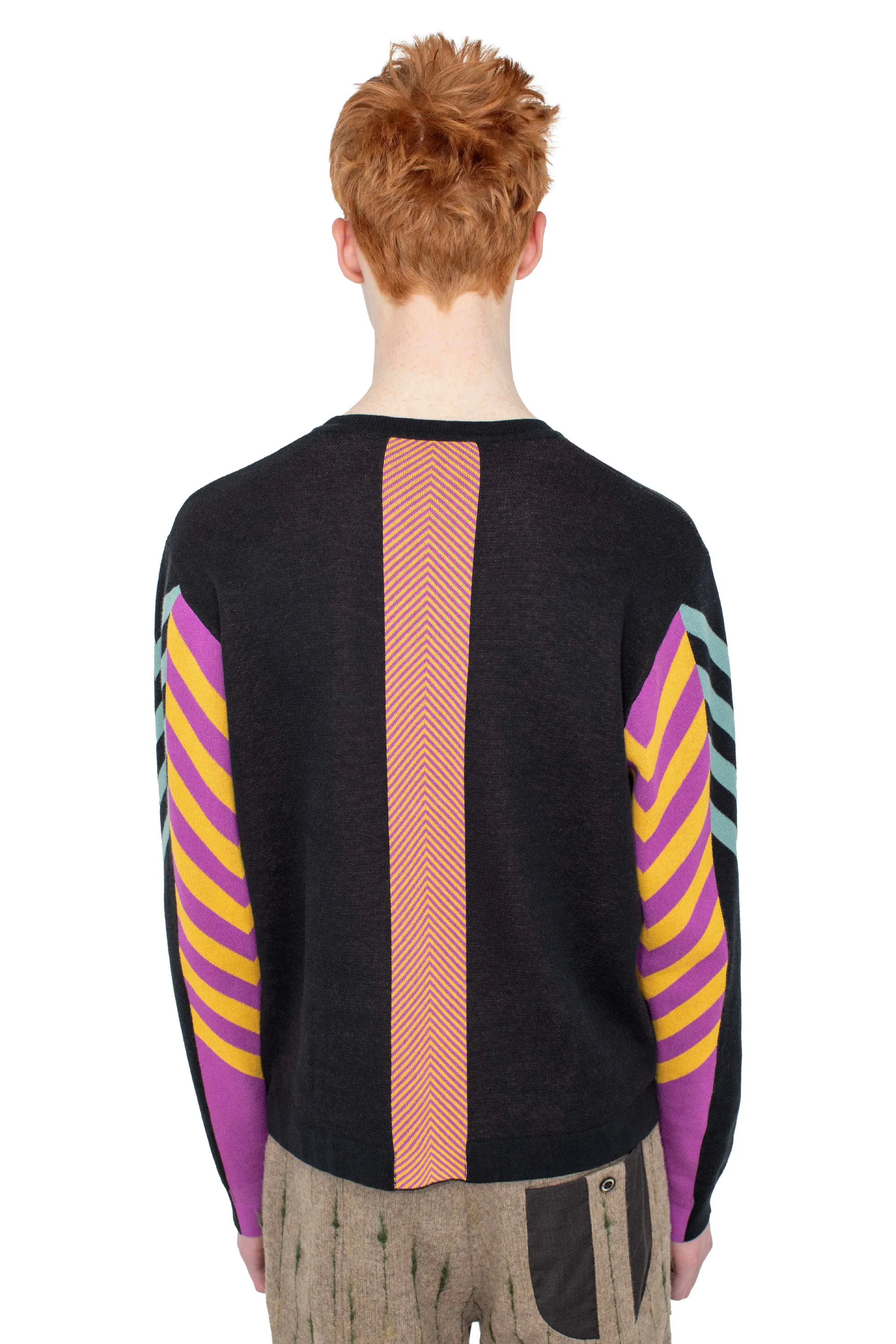 KIKO KOSTADINOV GIZI PANELLED JUMPER - BLACK & TURQUOISE & LILAC
