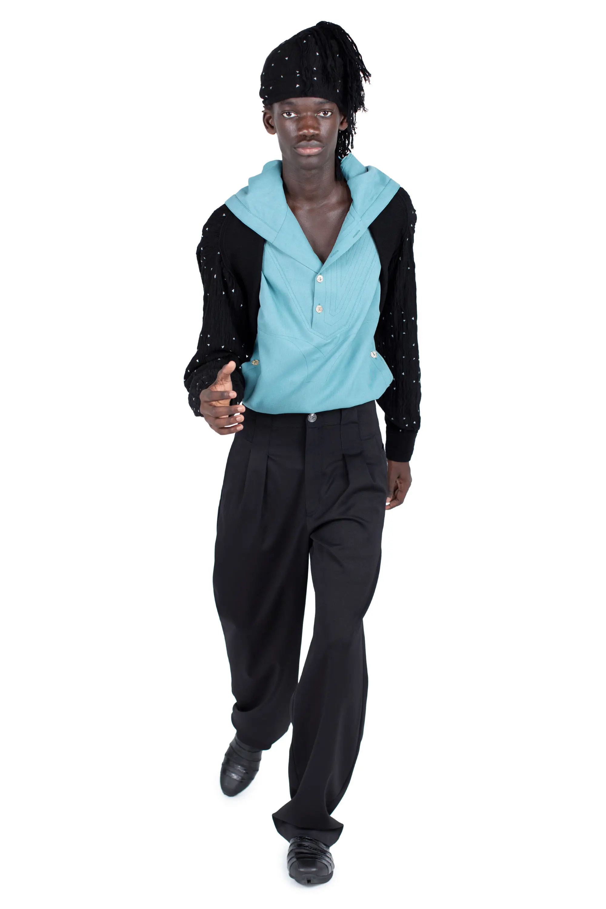 KIKO KOSTADINOV HAIN TROUSER - NIGHT BLACK