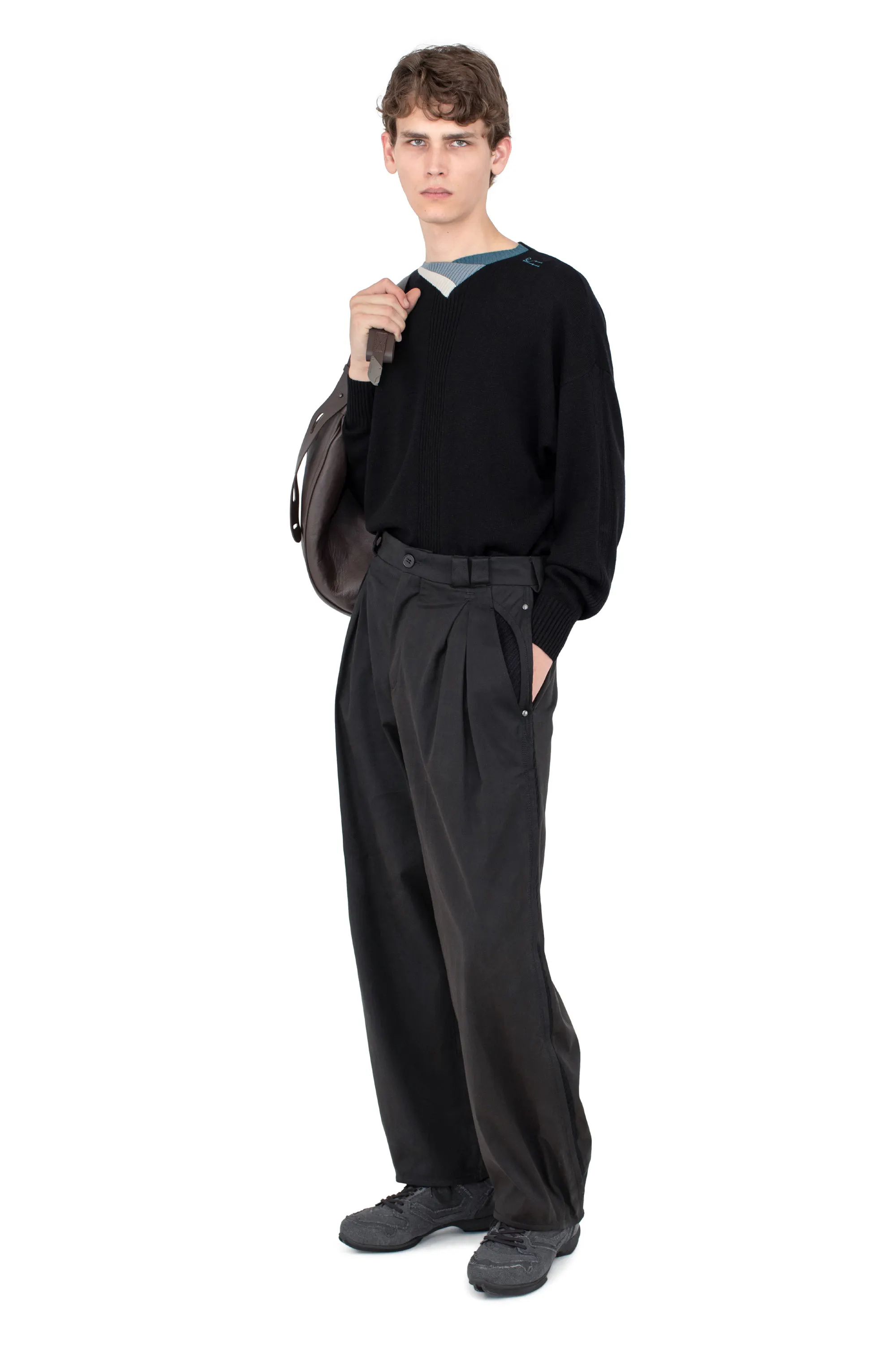 HALICS TROUSER - JET BLACK/MATT BLACK – KIKO KOSTADINOV