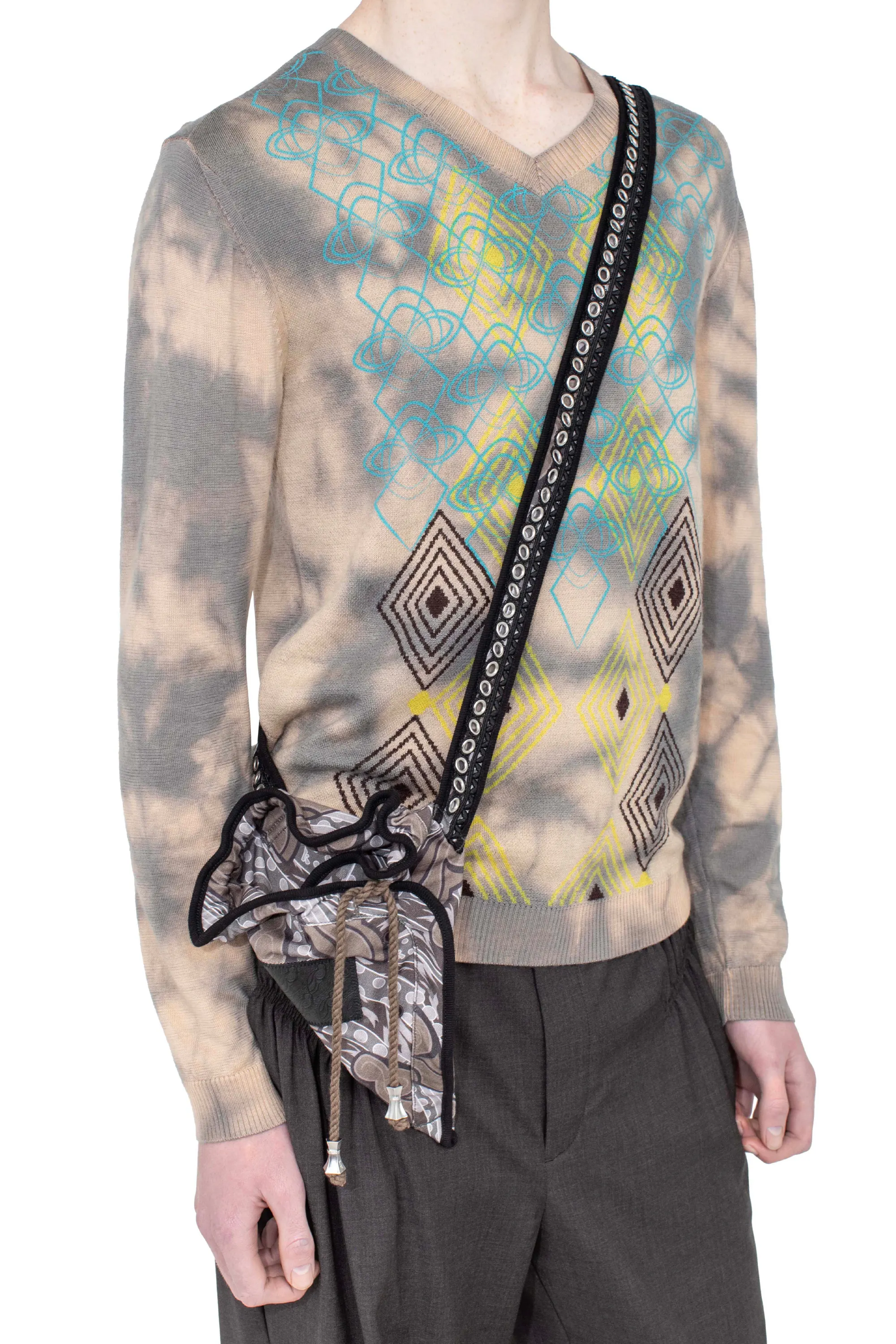 KIKO KOSTADINOV HATHA JERSEY BAG - IRON & BLACK