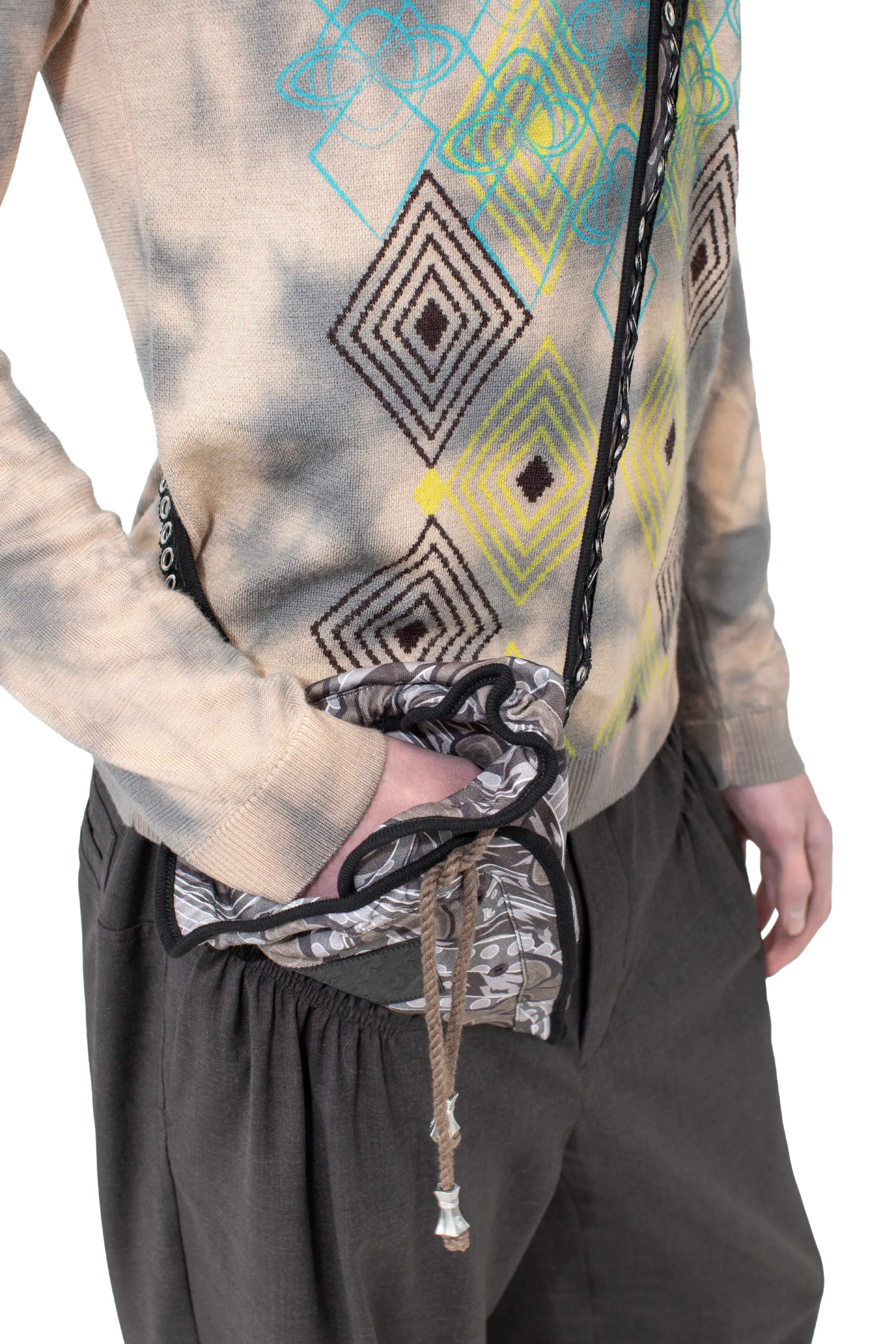 KIKO KOSTADINOV HATHA JERSEY BAG - IRON & BLACK