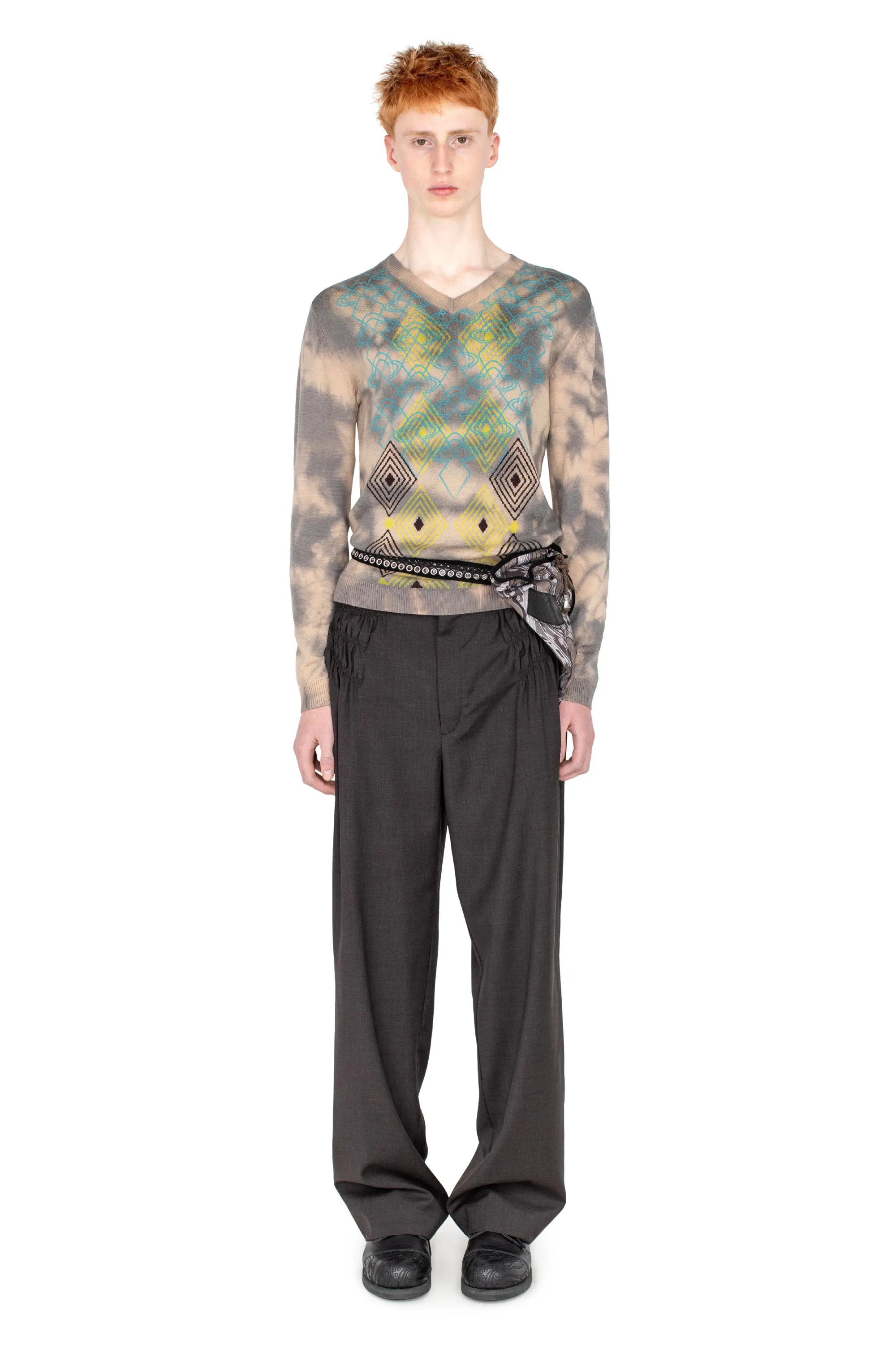 KIKO KOSTADINOV HATHA V-NECK KNIT - PECAN