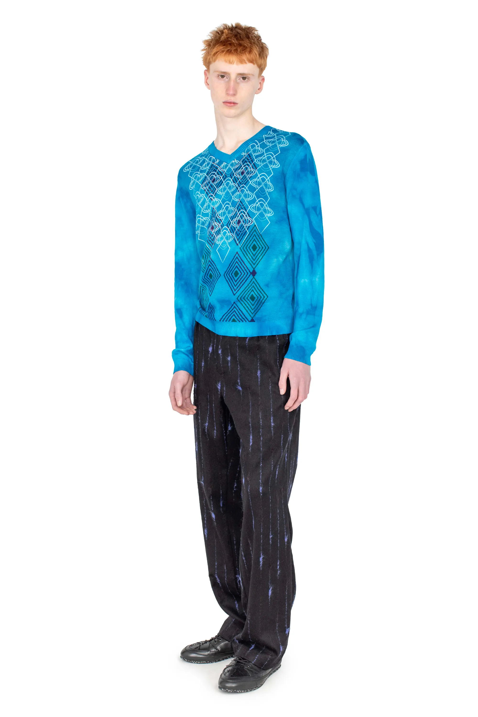 KIKO KOSTADINOV HATHA V-NECK KNIT - ULTRABLUE