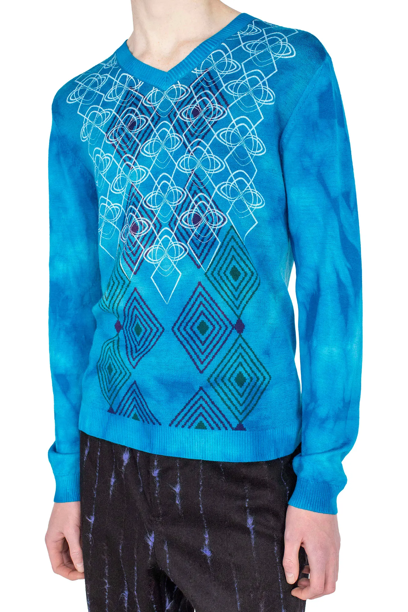 KIKO KOSTADINOV HATHA V-NECK KNIT - ULTRABLUE