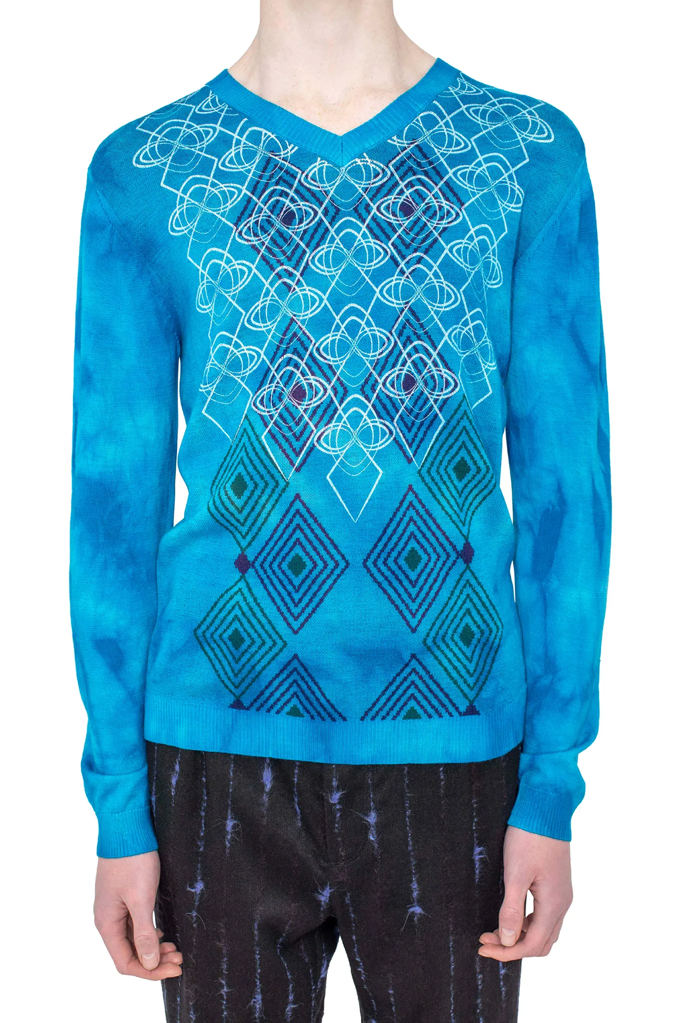 KIKO KOSTADINOV HATHA V-NECK KNIT - ULTRABLUE
