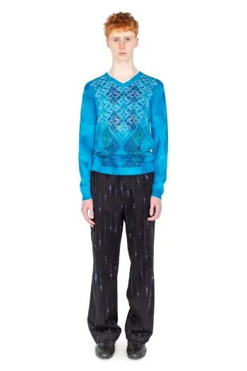 KIKO KOSTADINOV HATHA V-NECK KNIT - ULTRABLUE