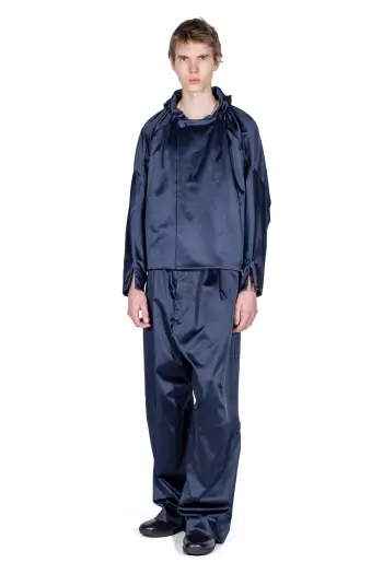 KIKO KOSTADINOV HELMOND GATHERED BLOUSON - DARK SAPPHIRE