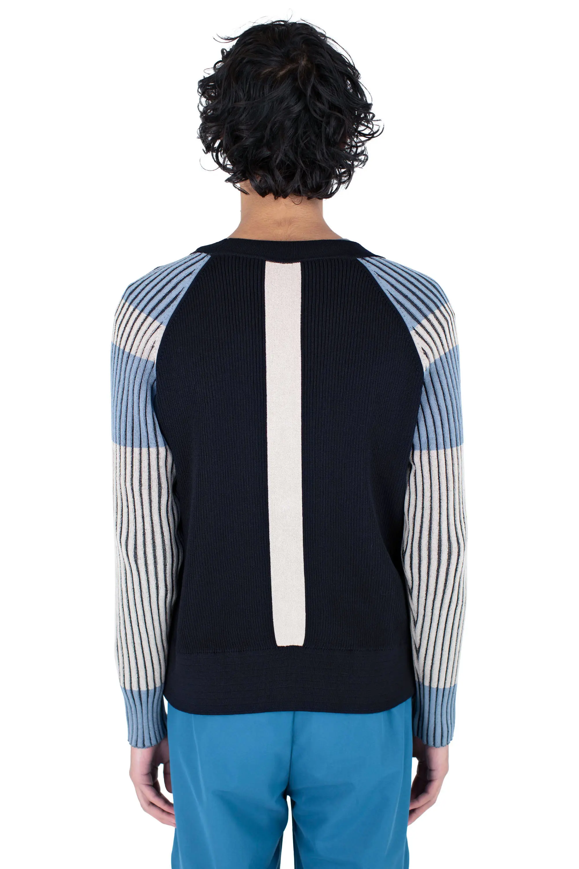 KIKO KOSTADINOV INEX CARDIGAN - BLACK / ALMOND / DUSTY BLUE