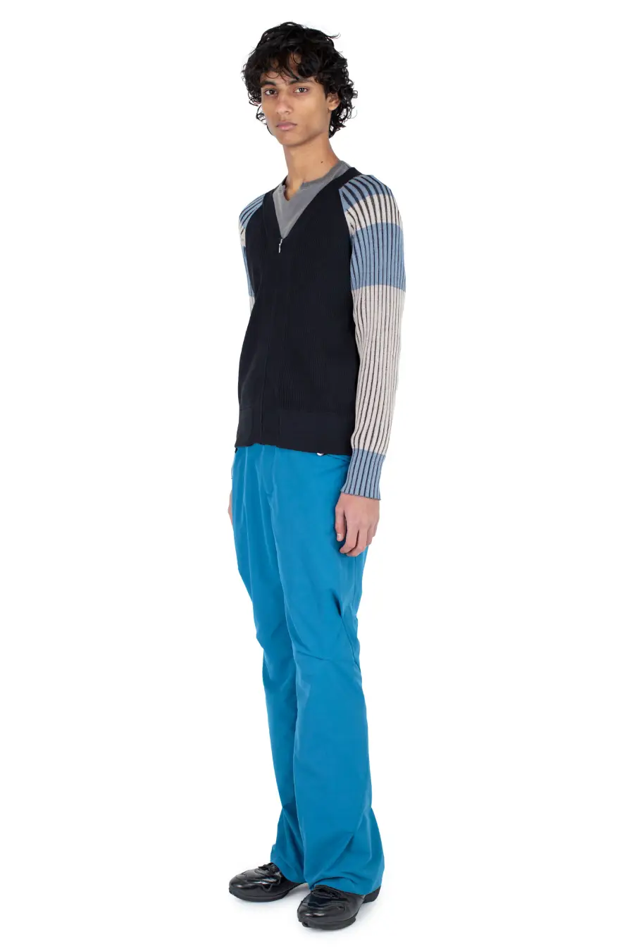 KIKO KOSTADINOV INEX CARDIGAN - BLACK / ALMOND / DUSTY BLUE