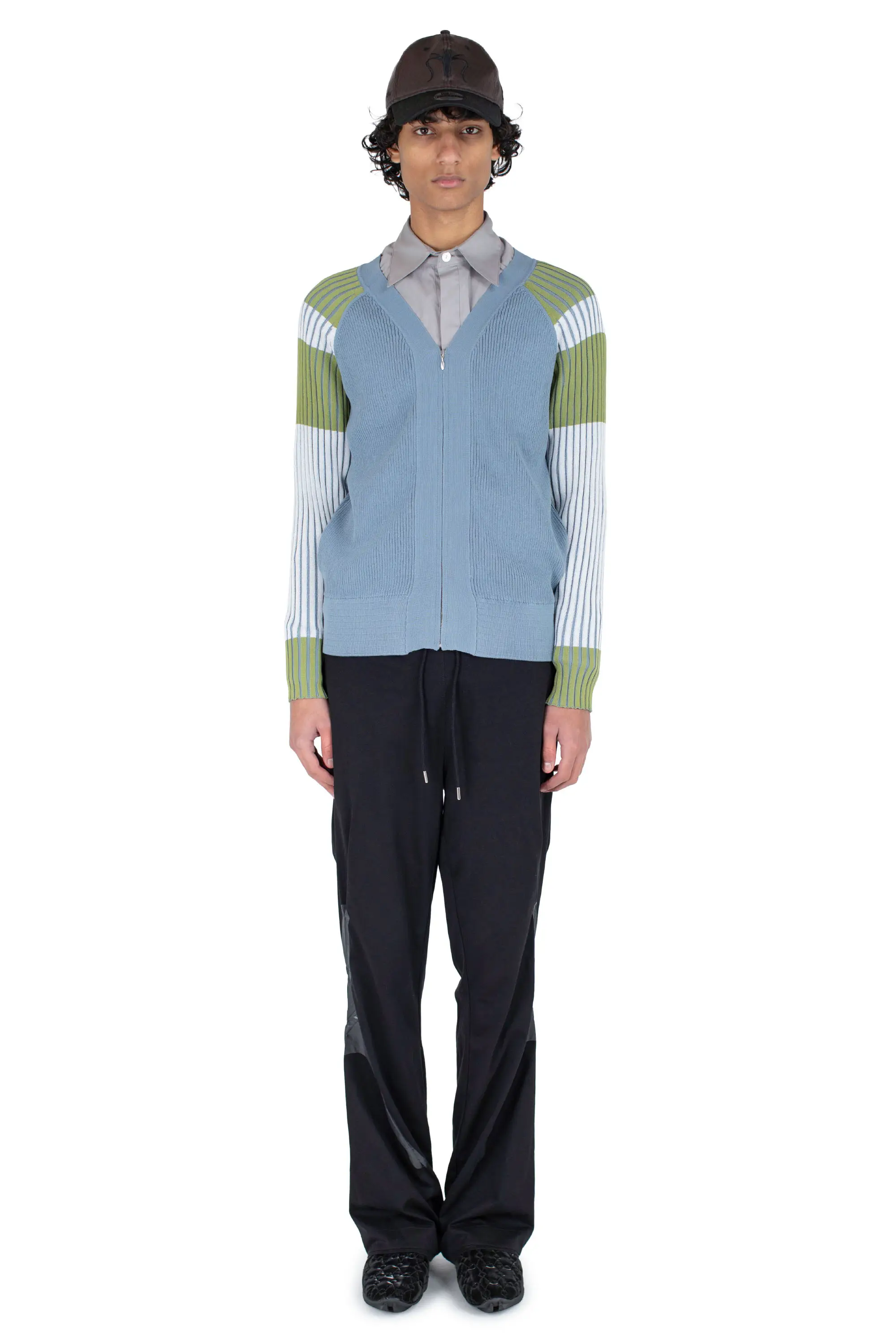 KIKO KOSTADINOV INEX CARDIGAN - BLUE / IVORY / GREEN / BLACK