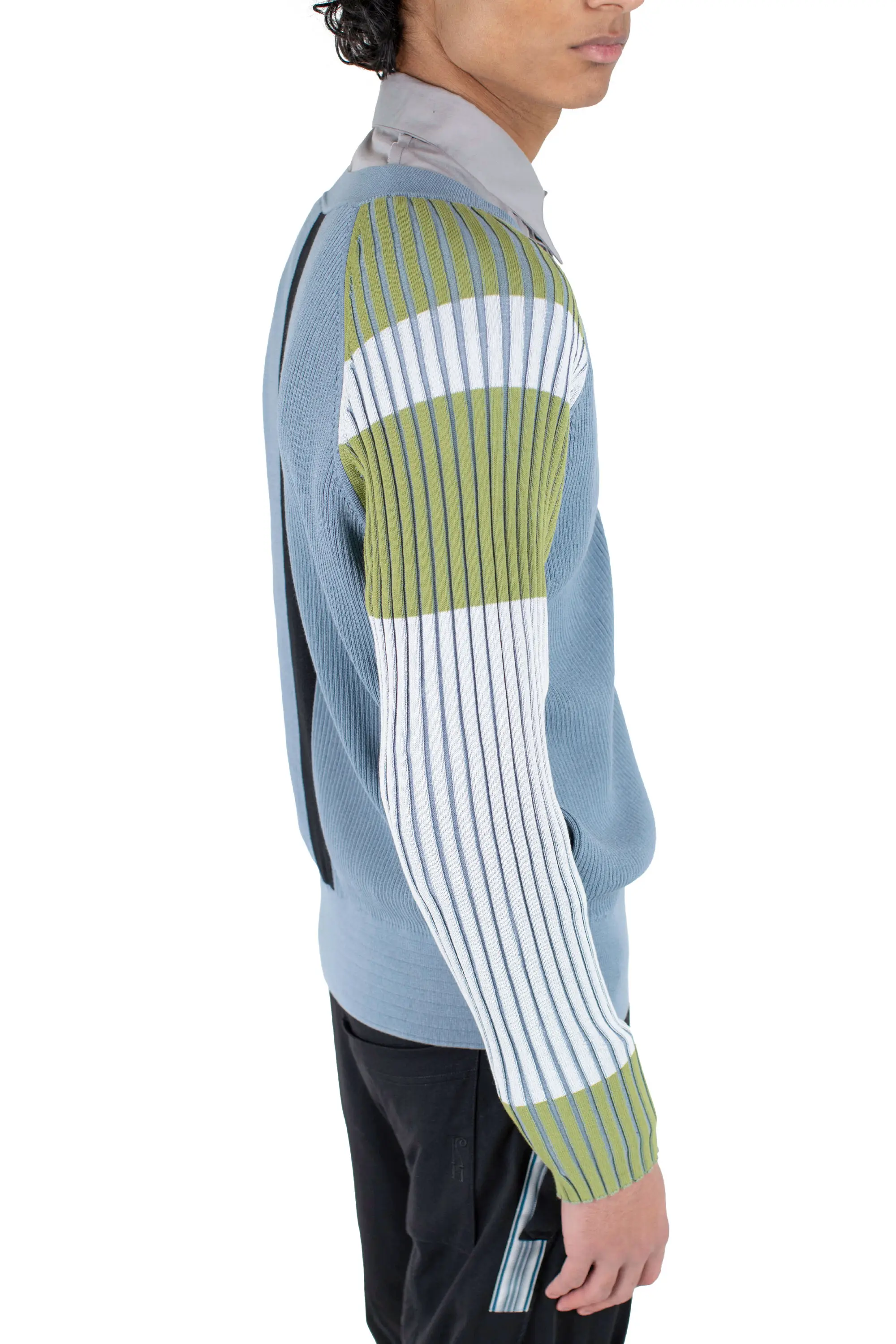 KIKO KOSTADINOV INEX CARDIGAN - BLUE / IVORY / GREEN / BLACK