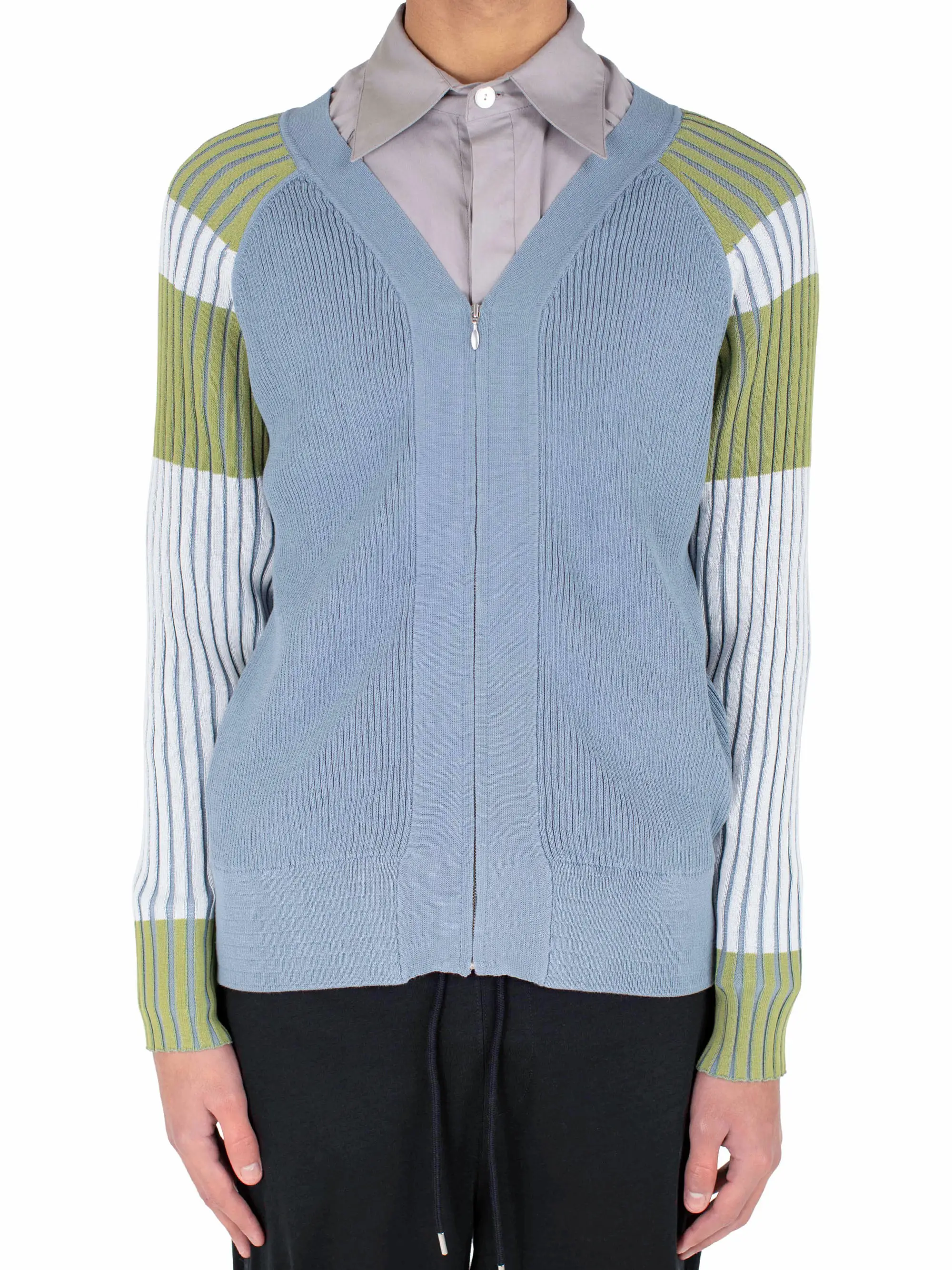 KIKO KOSTADINOV INEX CARDIGAN - BLUE / IVORY / GREEN / BLACK