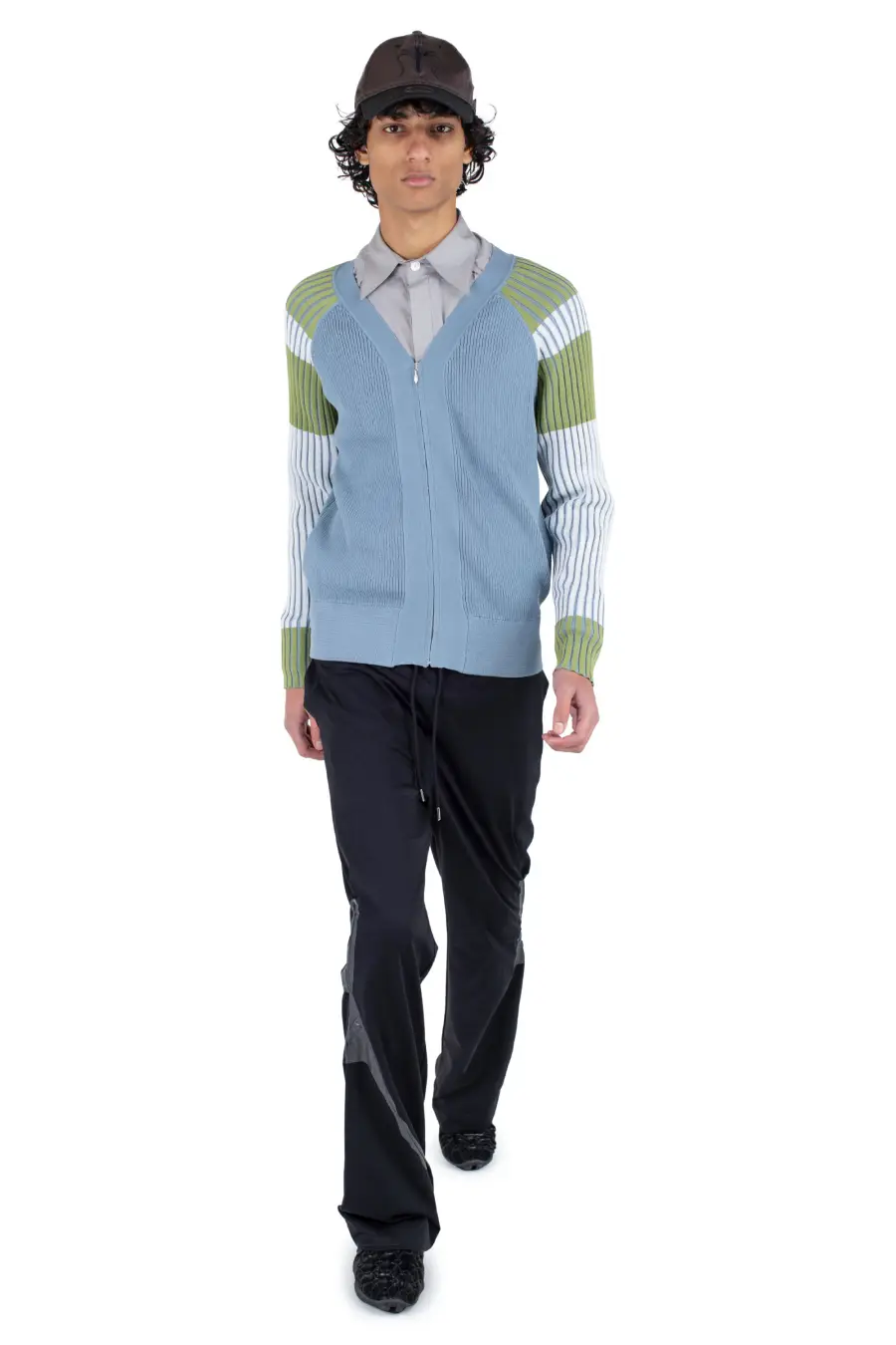 KIKO KOSTADINOV INEX CARDIGAN - BLUE / IVORY / GREEN / BLACK