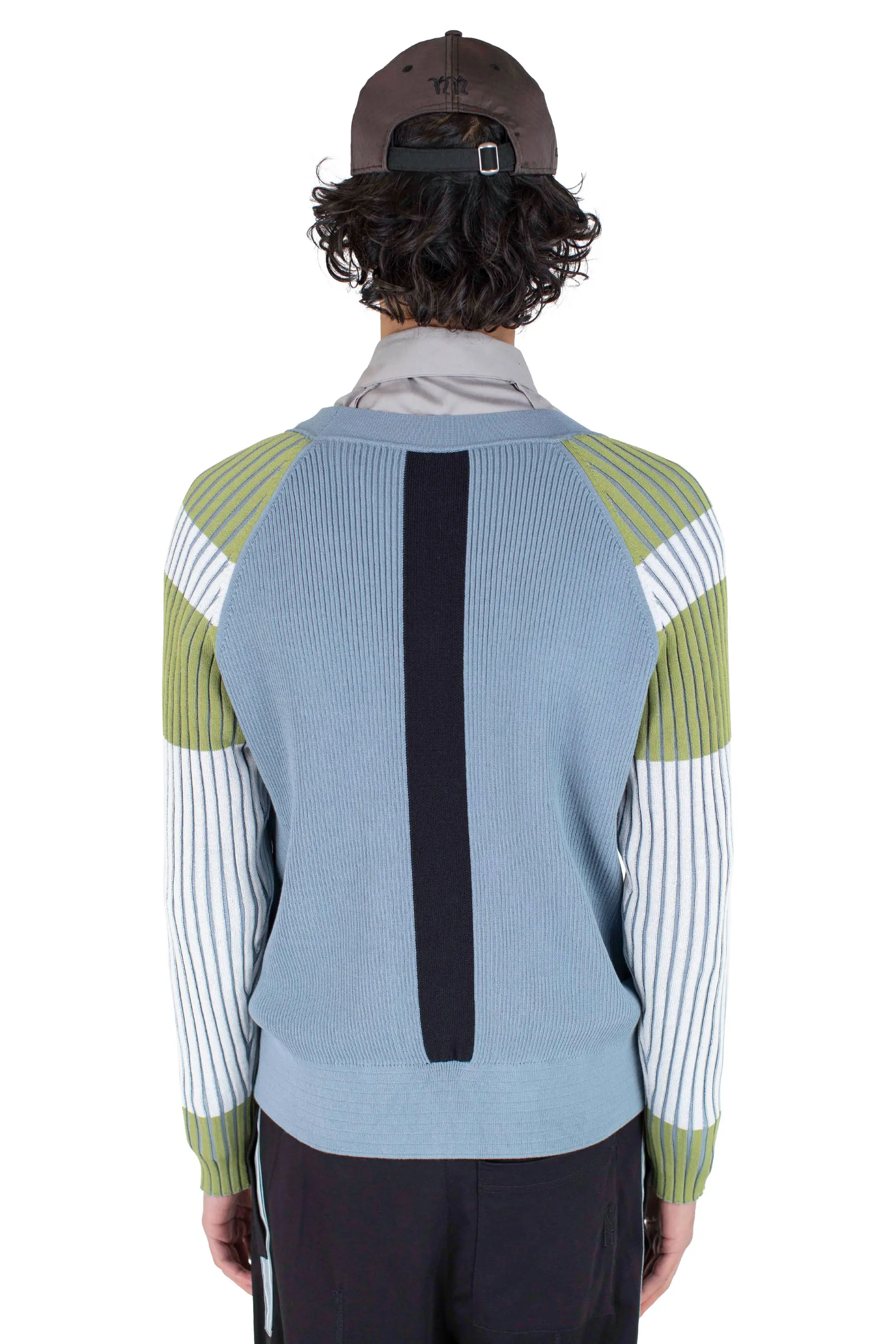 KIKO KOSTADINOV INEX CARDIGAN - BLUE / IVORY / GREEN / BLACK