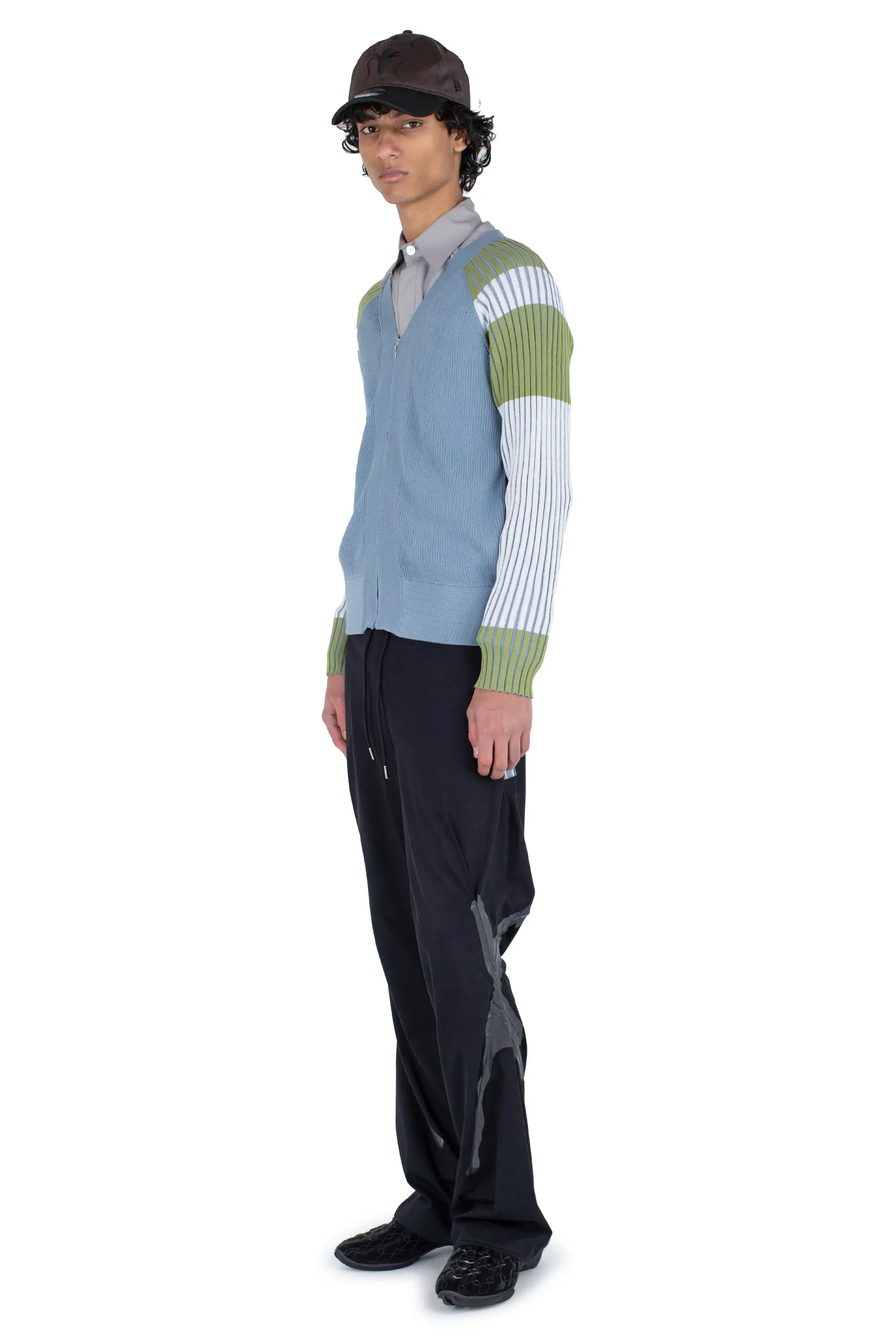 KIKO KOSTADINOV INEX CARDIGAN - BLUE / IVORY / GREEN / BLACK