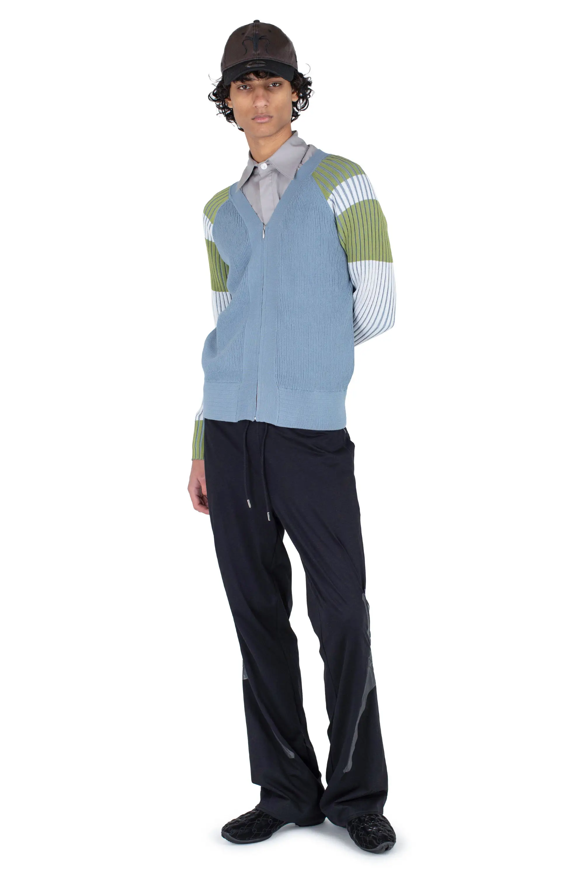 KIKO KOSTADINOV INEX CARDIGAN - BLUE / IVORY / GREEN / BLACK