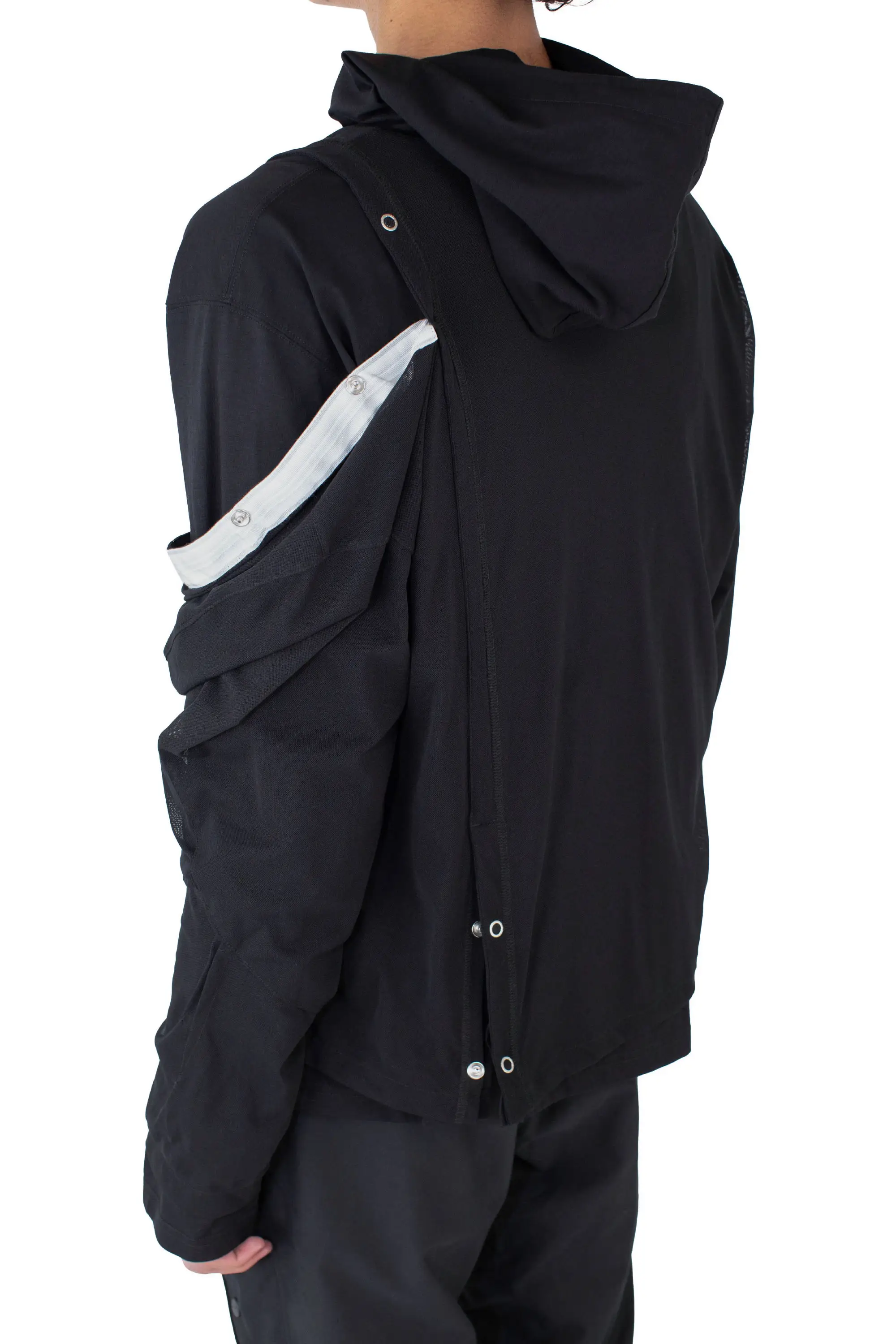 KIKO KOSTADINOV INEX HOODED TOP - BLACK / BLACK