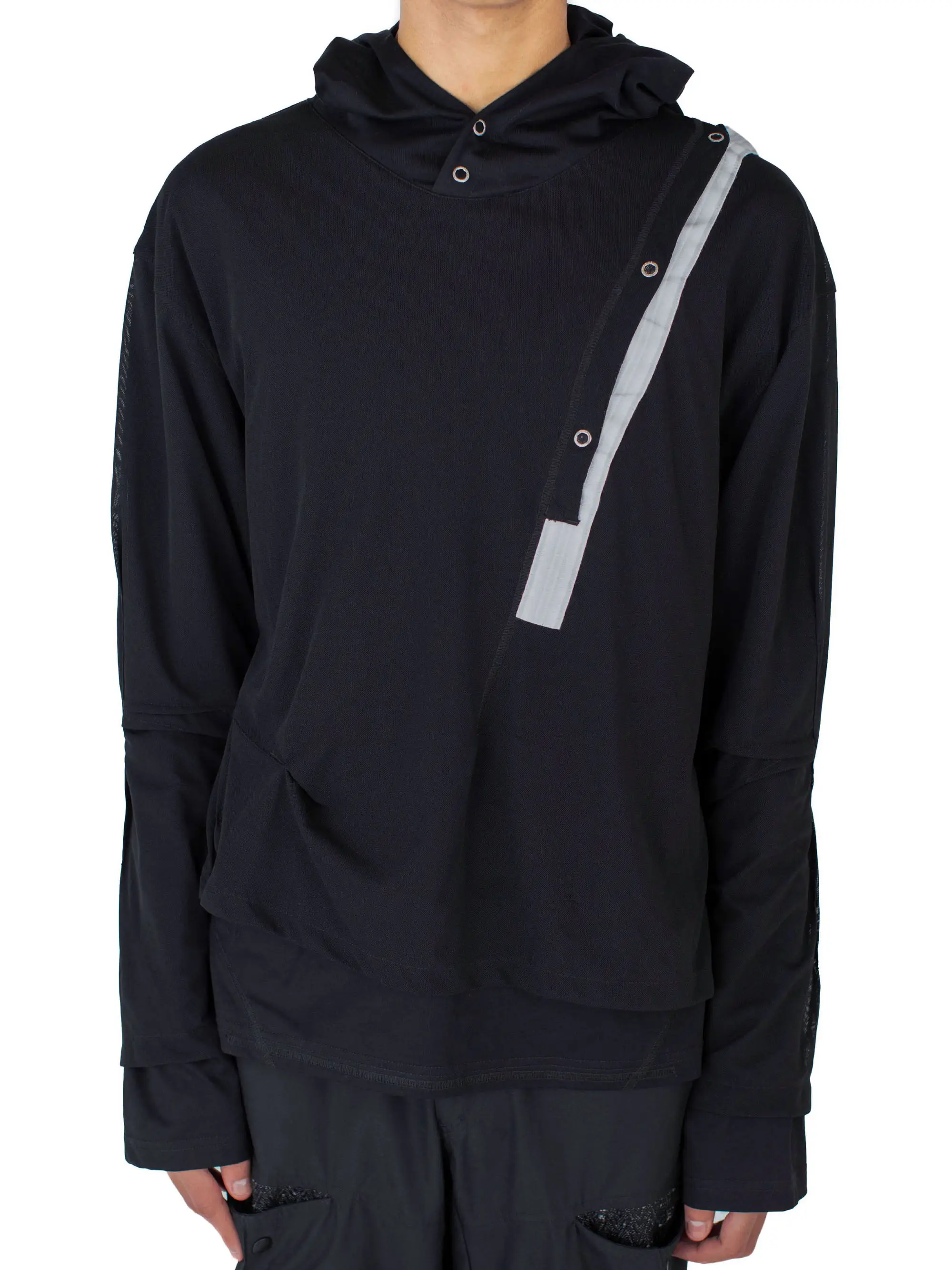 KIKO KOSTADINOV – BOURDAIN ZIP INTARSIA JUMPER - MAROON/SILVER