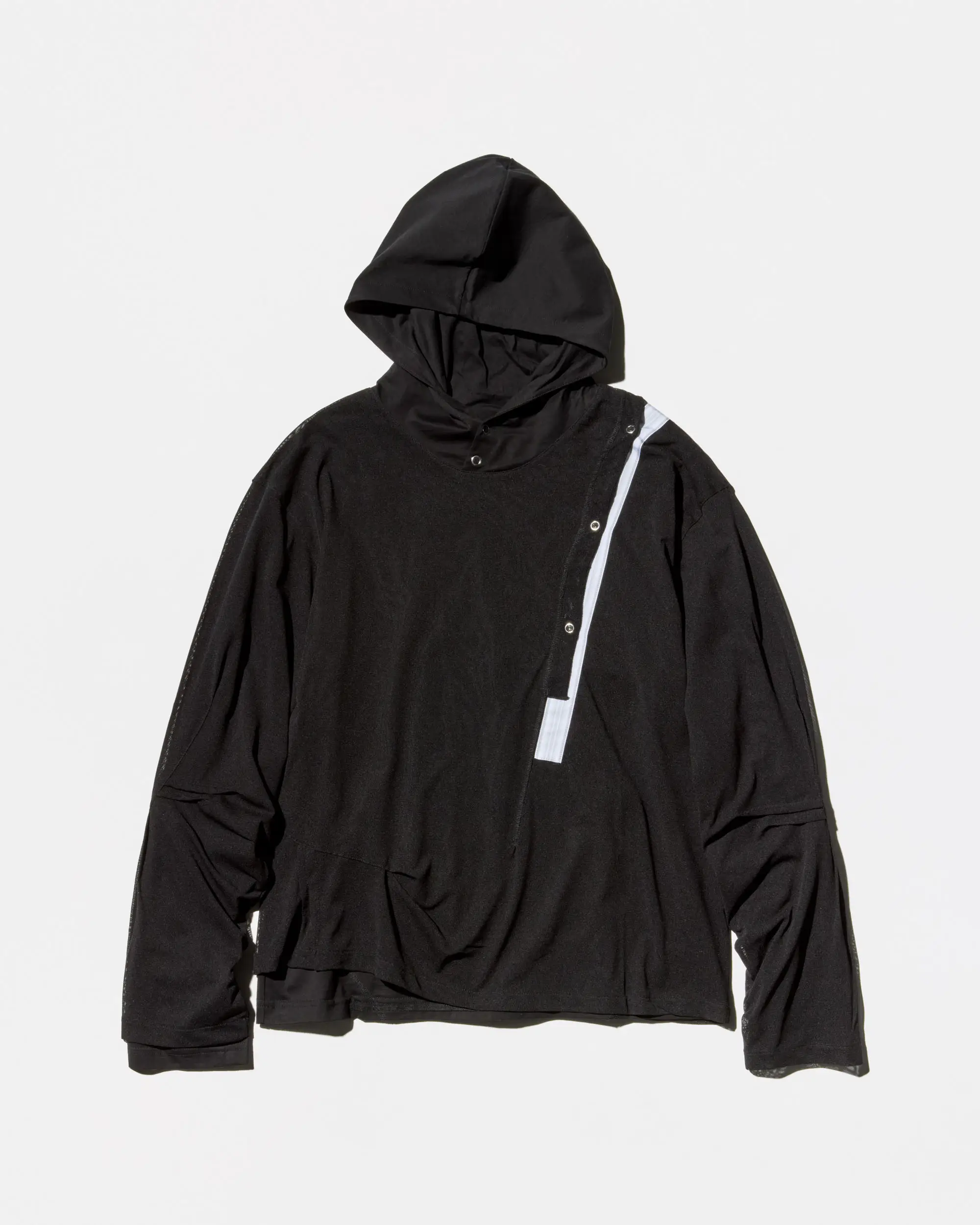 KIKO KOSTADINOV INEX HOODED TOP - BLACK / BLACK