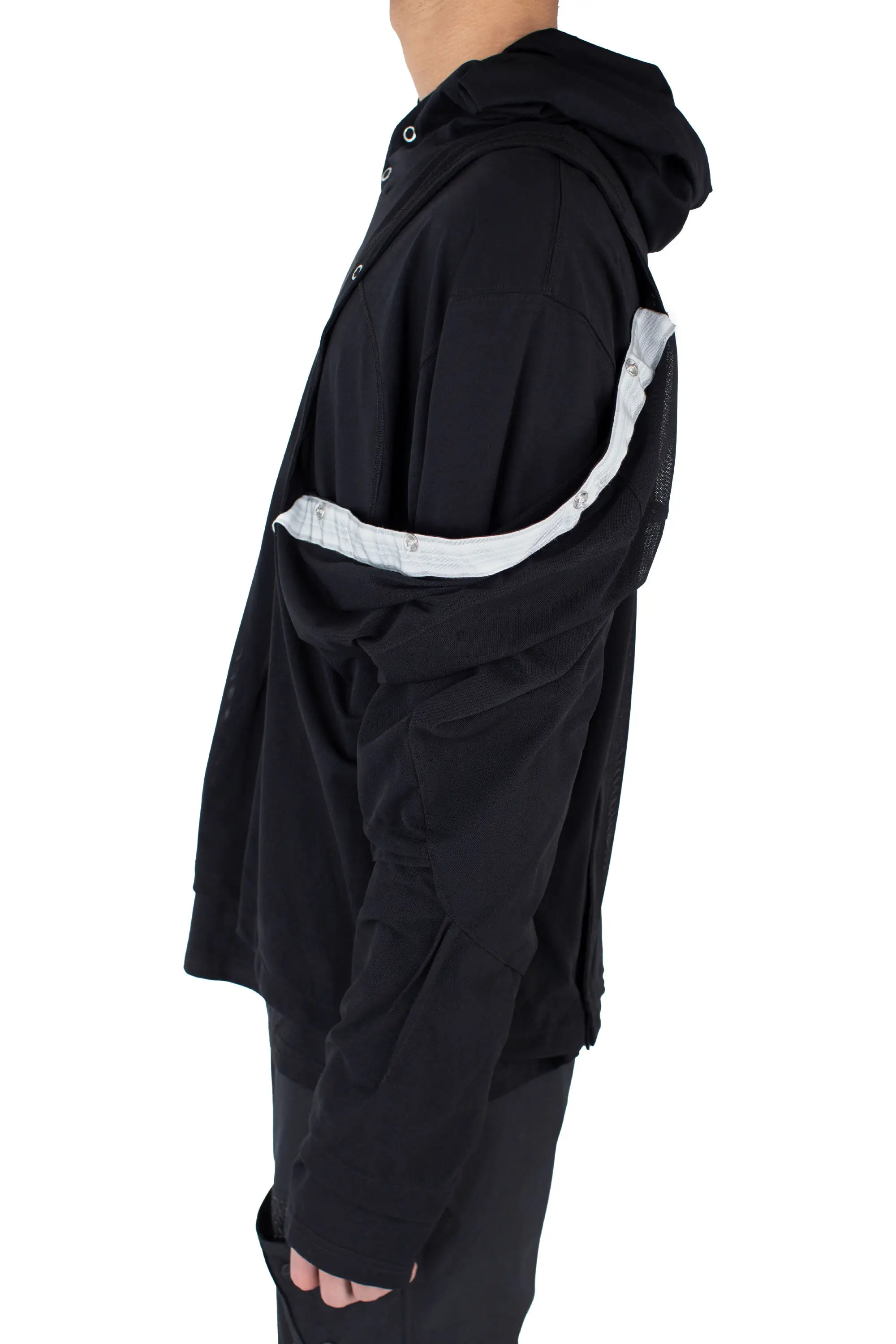 KIKO KOSTADINOV INEX HOODED TOP - BLACK / BLACK