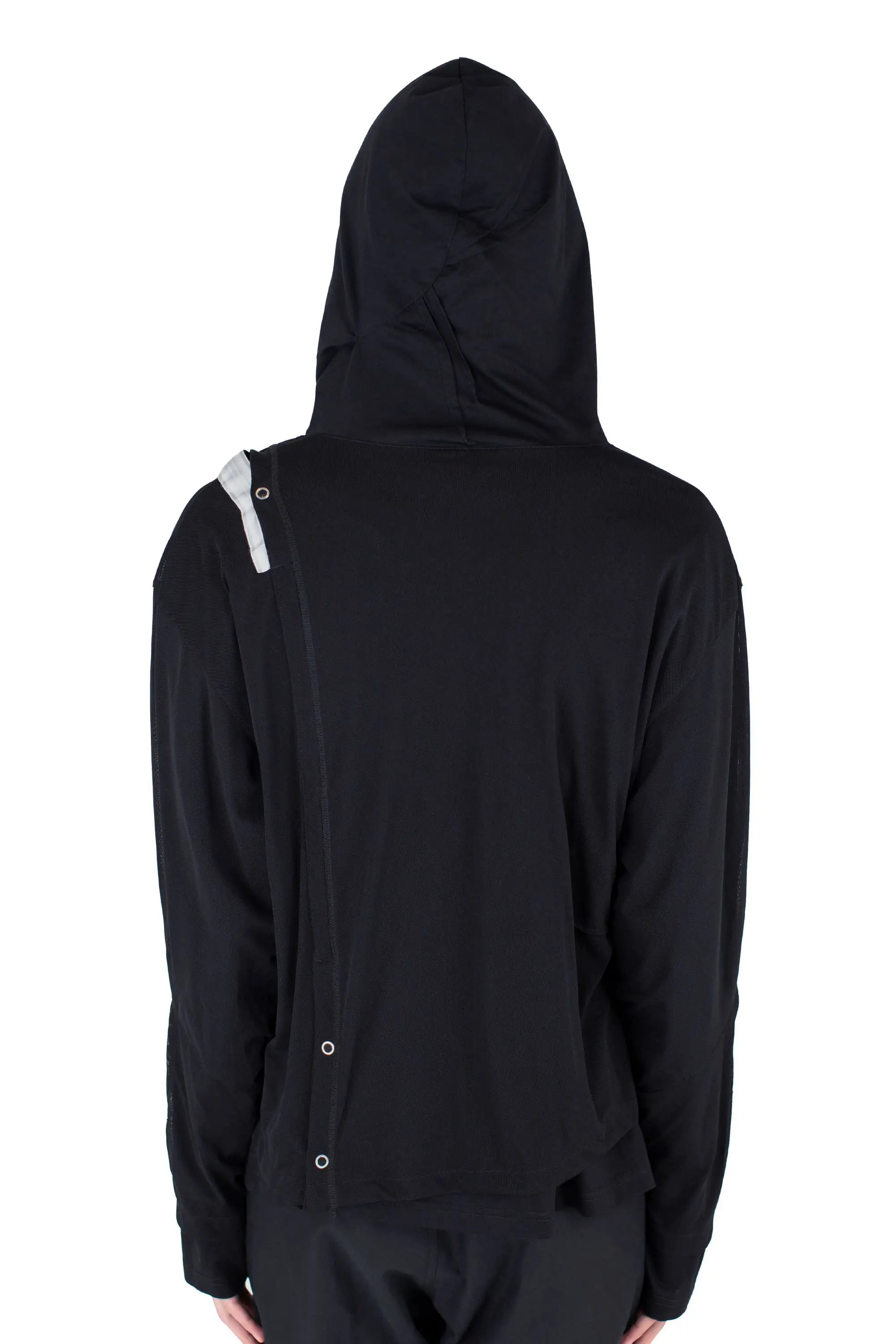 KIKO KOSTADINOV INEX HOODED TOP - BLACK / BLACK